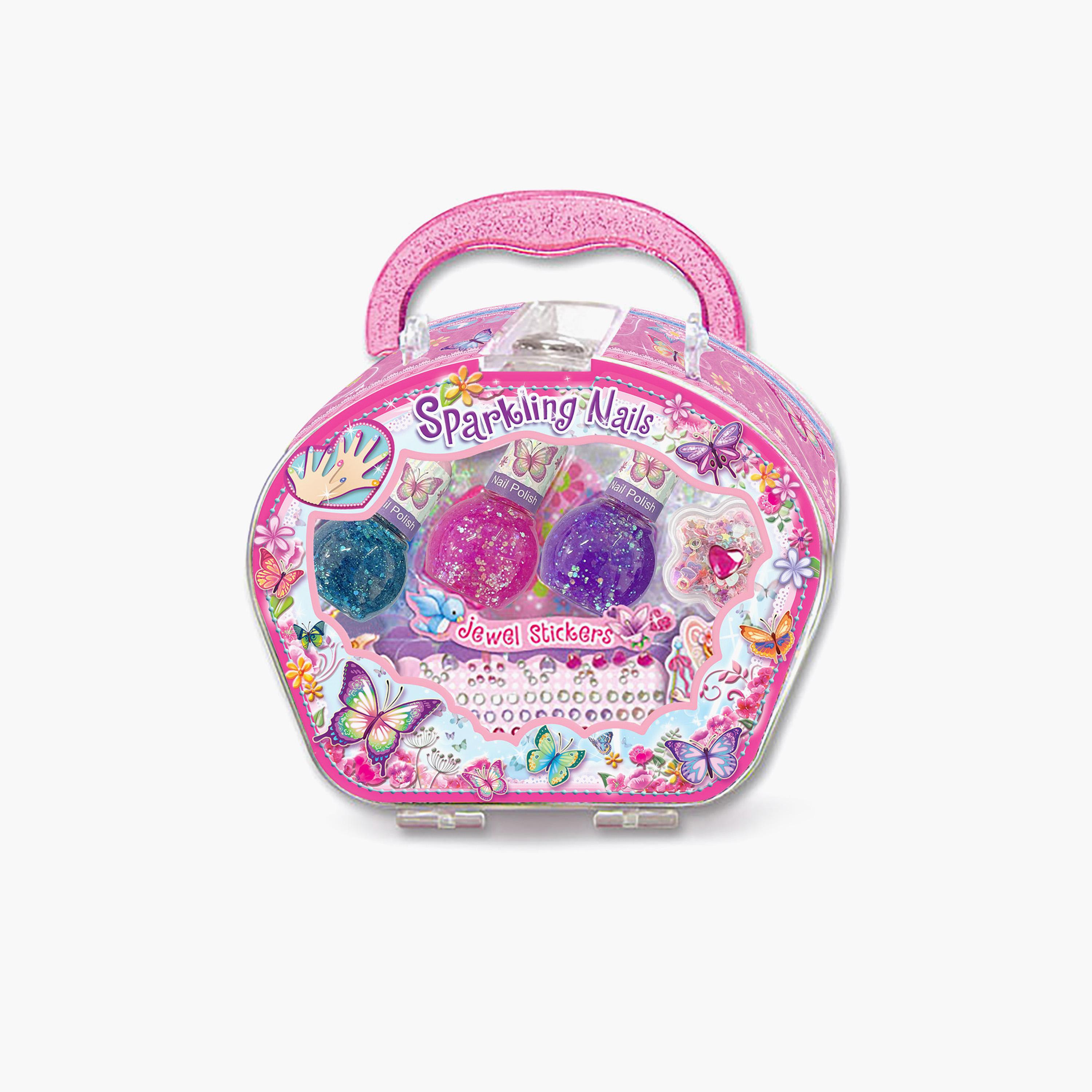 مجموعة طلاء أظافر لامع وملصقات مجوهرات من بيكوواير-toys-roleplay-makeupandcosmeticsets-image-1