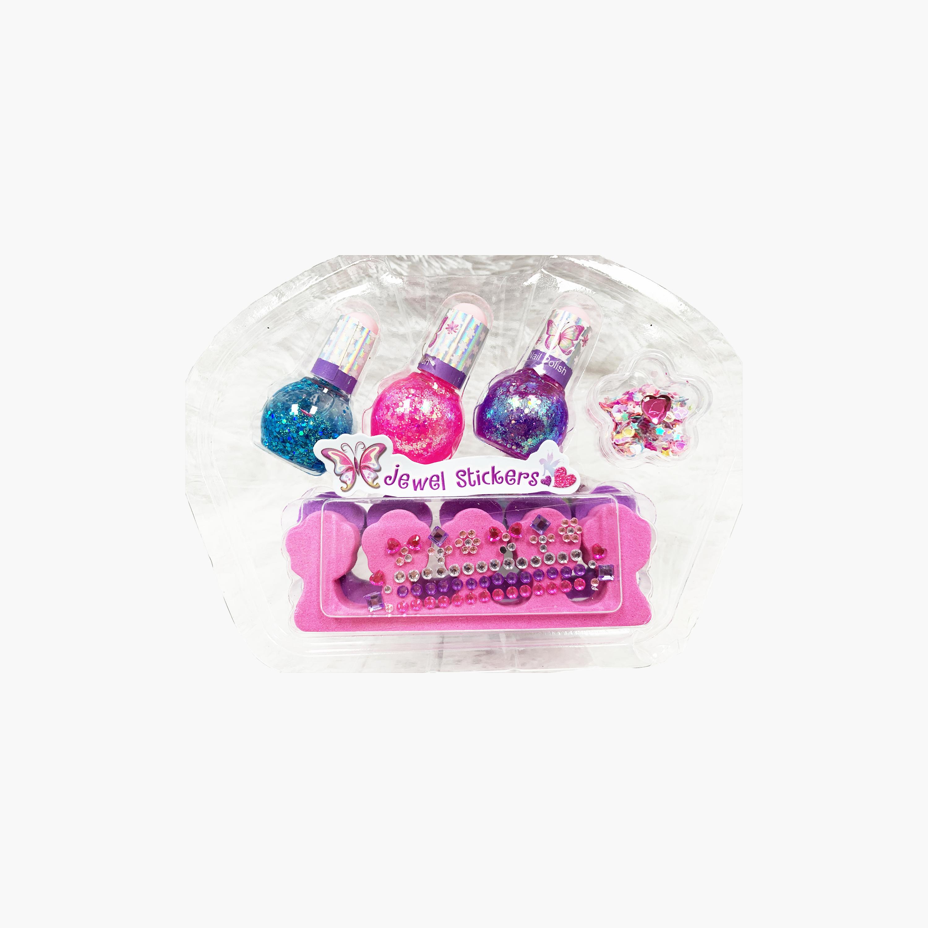 مجموعة طلاء أظافر لامع وملصقات مجوهرات من بيكوواير-toys-roleplay-makeupandcosmeticsets-image-2