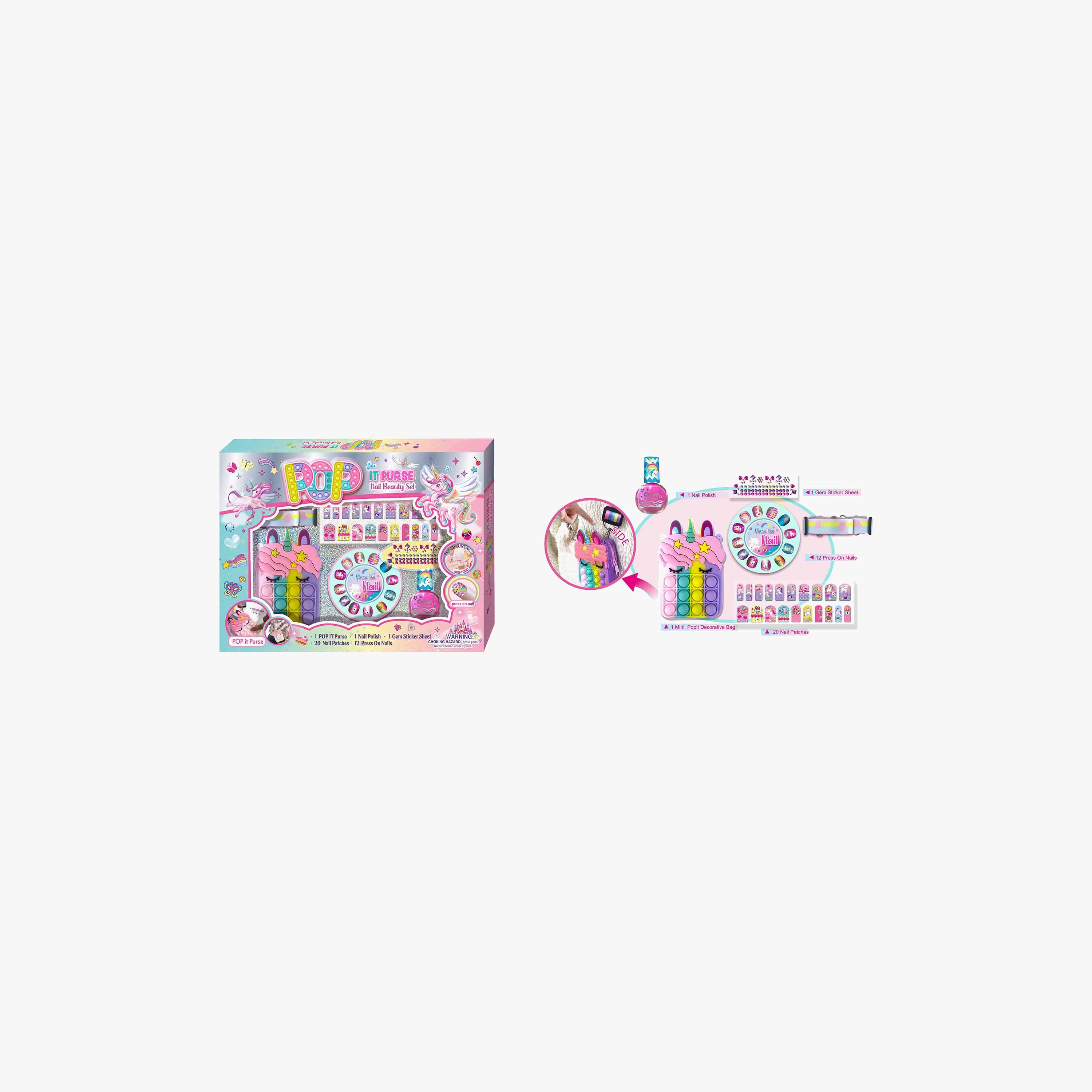 Pecoware Pop It Purse Nail Beauty Set-toys-roleplay-makeupandcosmeticsets-image-2