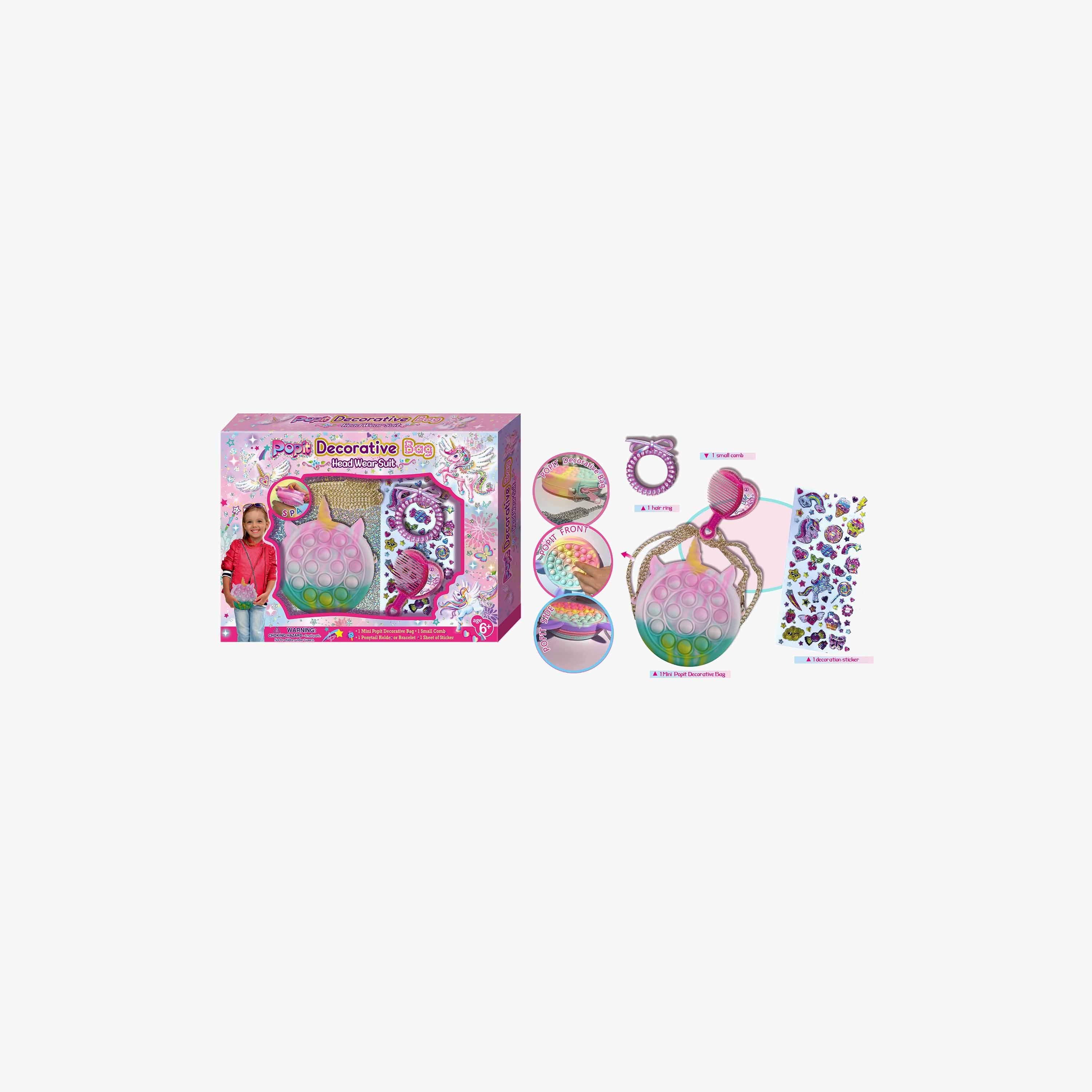 Pecoware Popit Decorative Bag & Headwear Suit Set-toys-roleplay-makeupandcosmeticsets-image-2