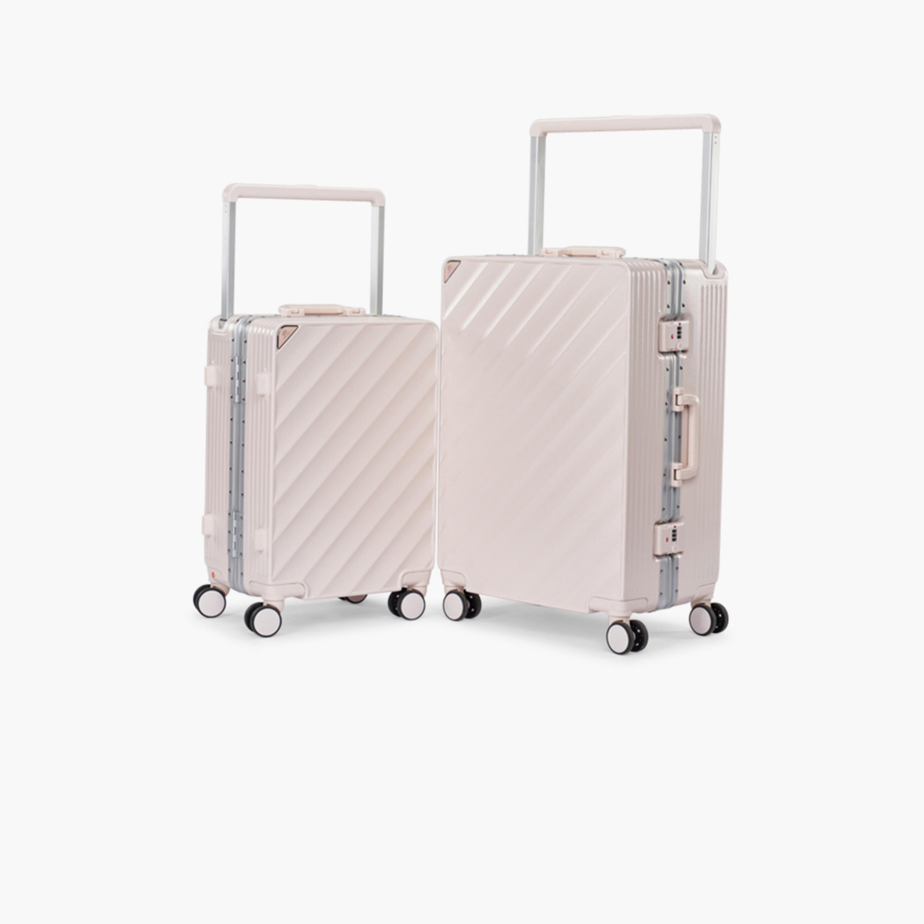 Limra Set of 2 Polycarbonate with ABS Hard-Sided 4-Wheeler Spinner Trolley Bag with TSA Lock-travel-luggagesandbags-luggage-image-1
