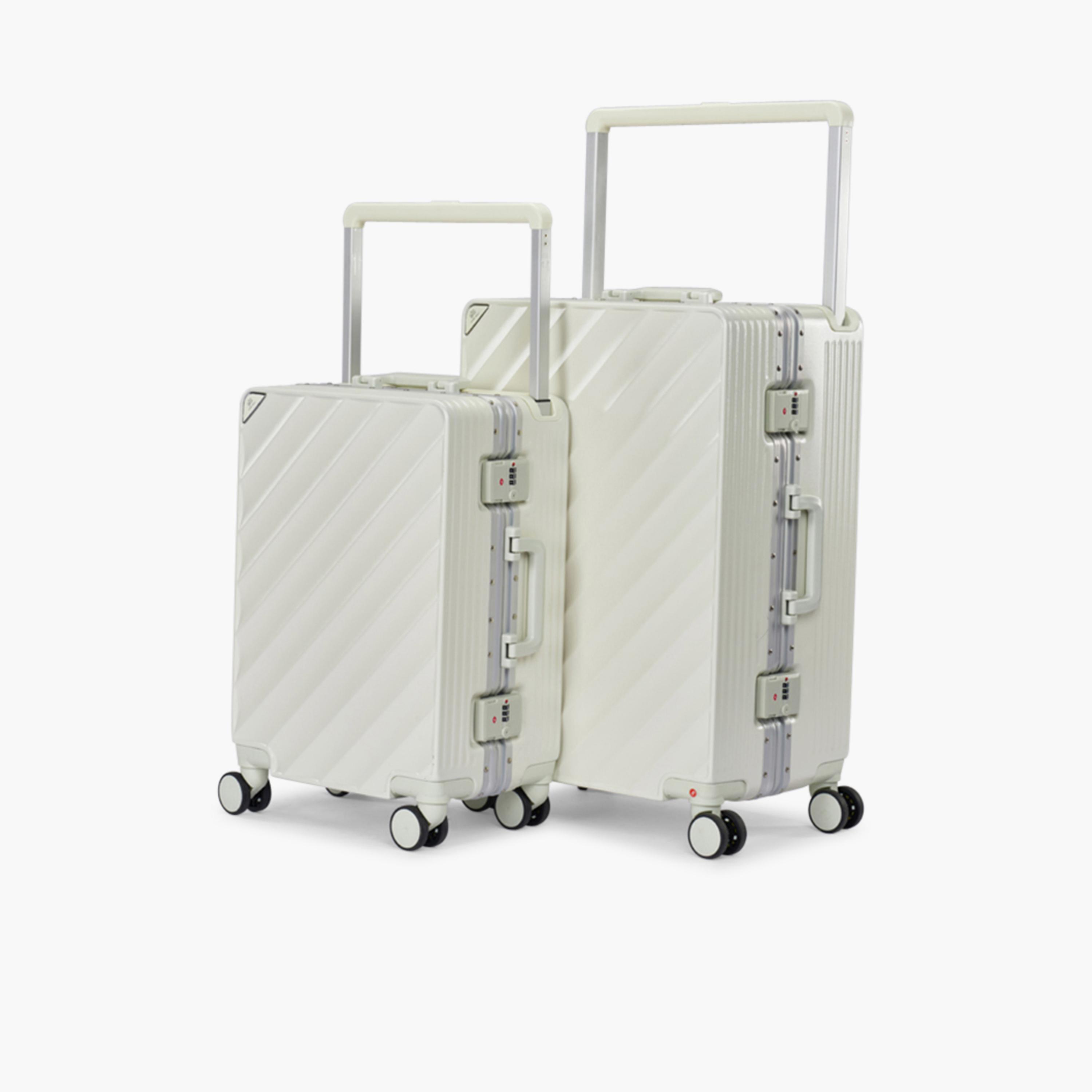ليمرا - طقم شنطتين سفر بولي كربونات مع ABS جوانب صلبة أربع عجلات دوارة قفل TSA-travel-luggagesandbags-luggage-image-4