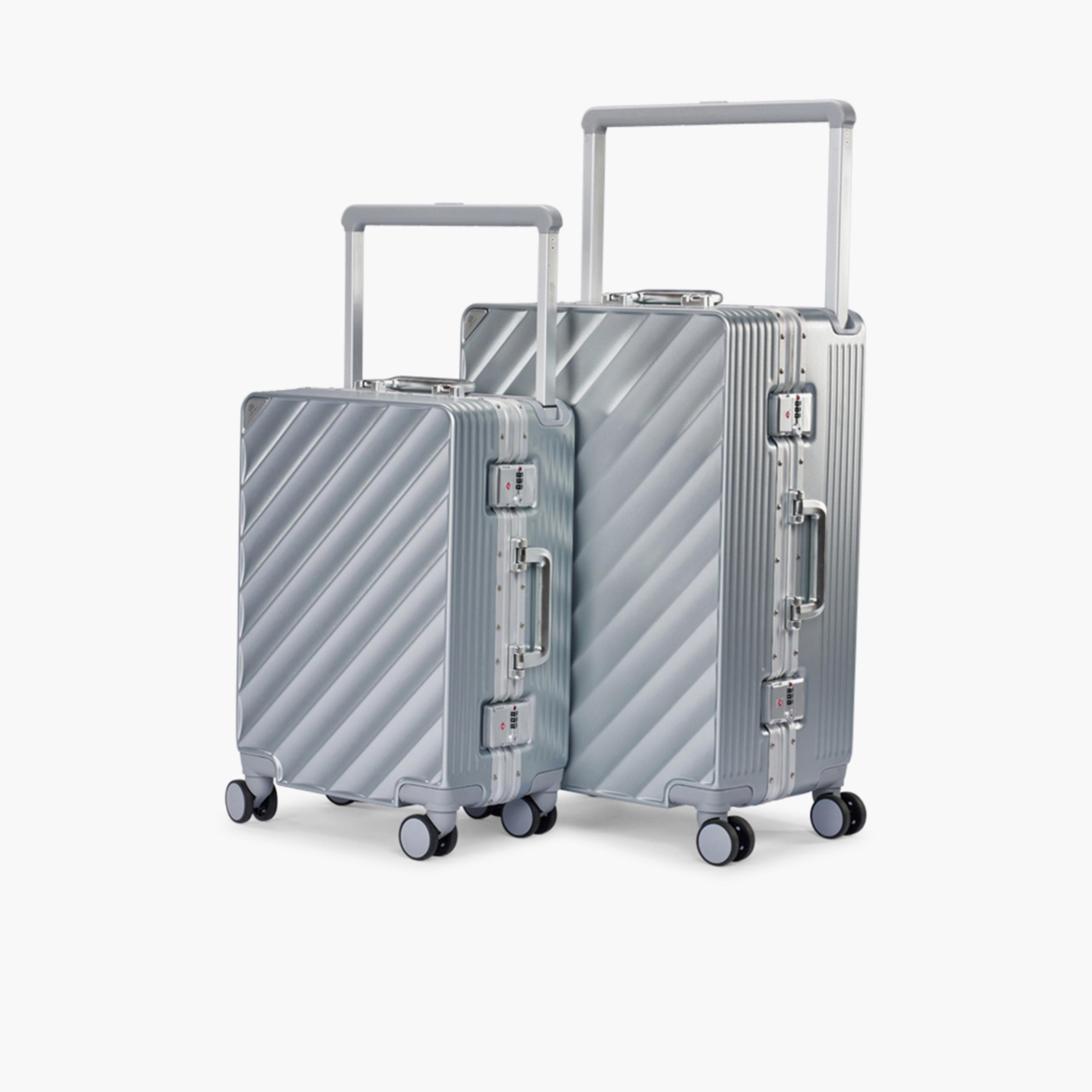 ليمرا - طقم شنطتين سفر بولي كربونات مع ABS جوانب صلبة أربع عجلات دوارة قفل TSA-travel-luggagesandbags-luggage-image-4