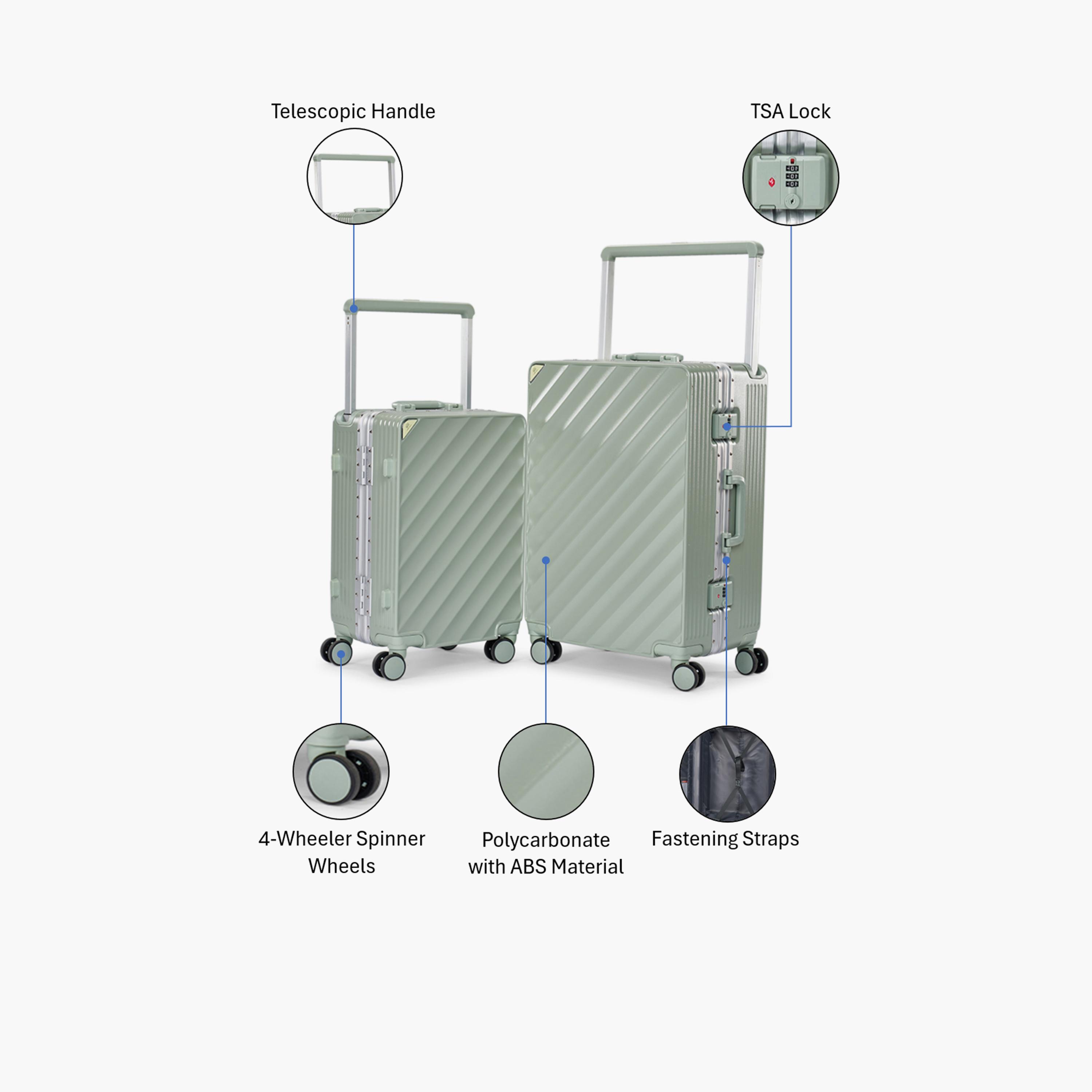 Limra Set of 2 Polycarbonate with ABS Hard-Sided 4-Wheeler Spinner Trolley Bag with TSA Lock-travel-luggagesandbags-luggage-image-2