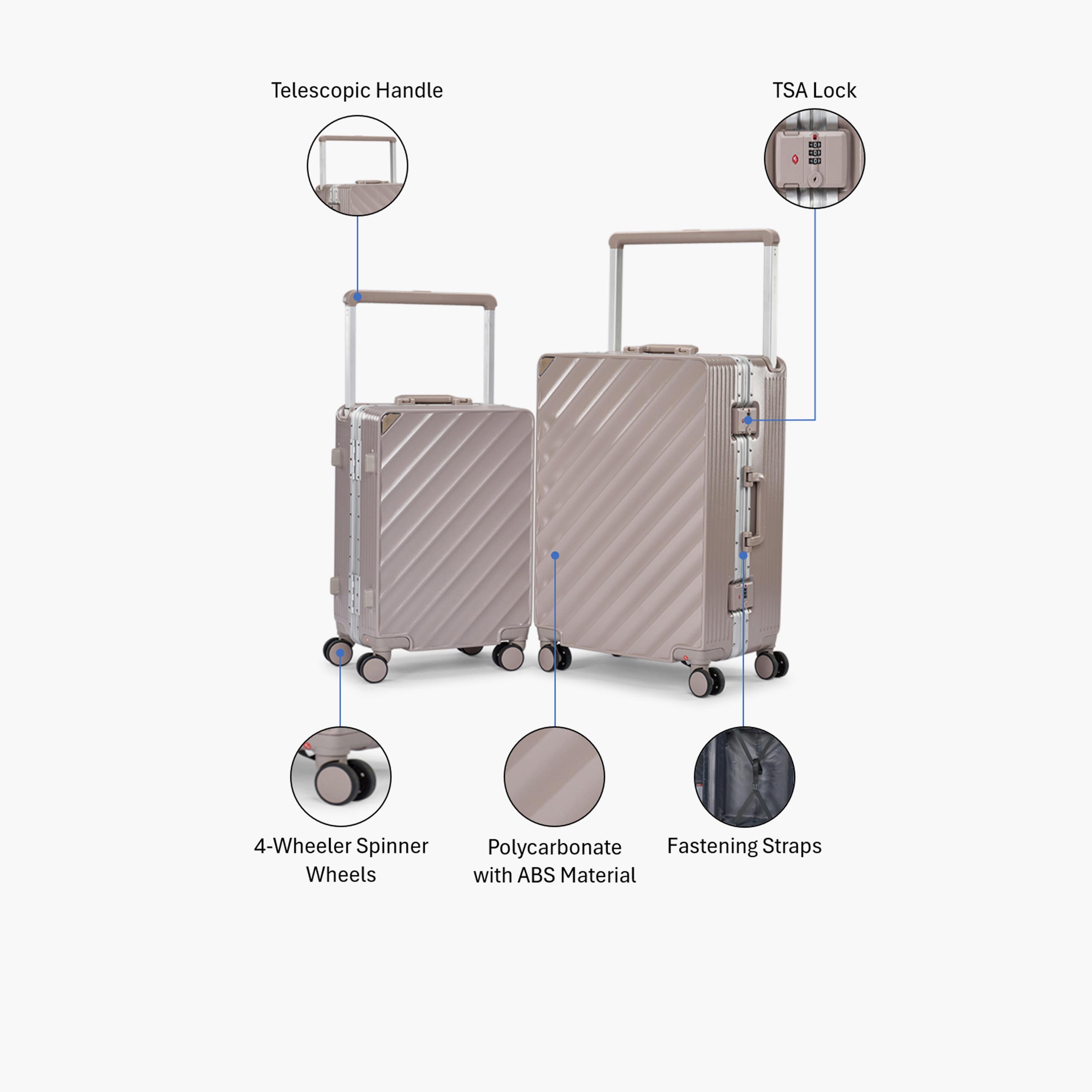 ليمرا - طقم شنطتين سفر بولي كربونات مع ABS جوانب صلبة أربع عجلات دوارة قفل TSA-travel-luggagesandbags-luggage-image-2