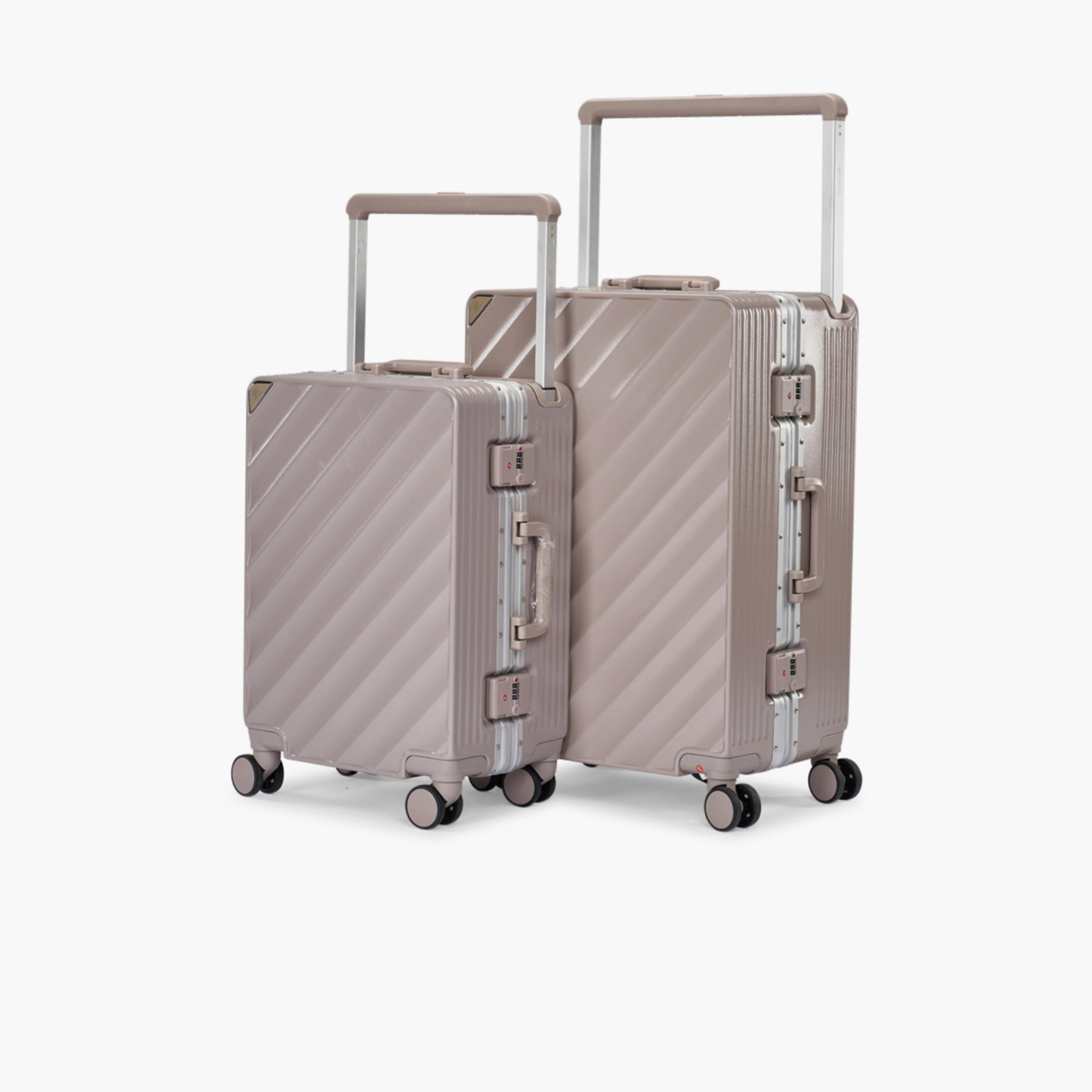 ليمرا - طقم شنطتين سفر بولي كربونات مع ABS جوانب صلبة أربع عجلات دوارة قفل TSA-travel-luggagesandbags-luggage-image-4