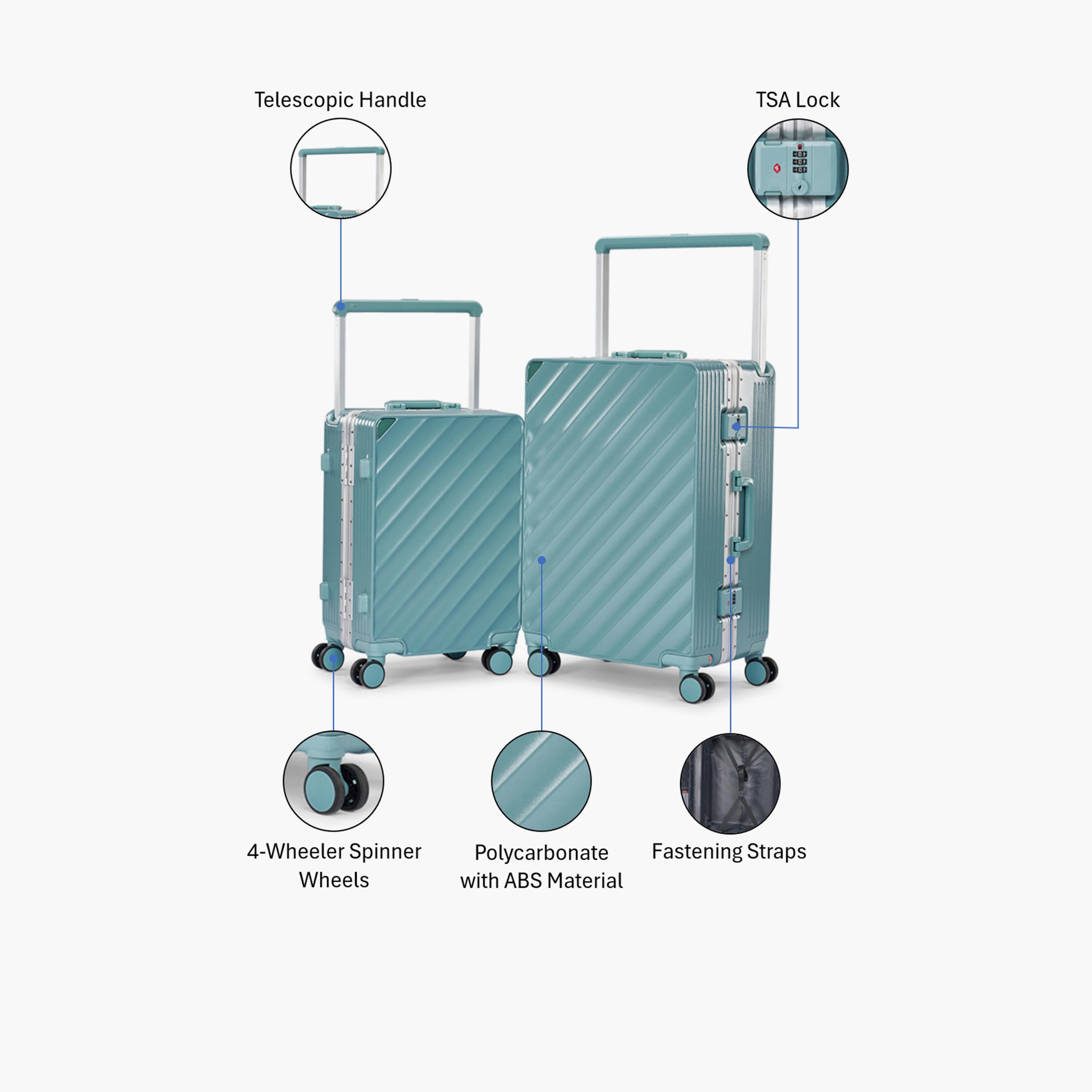 ليمرا - طقم شنطتين سفر بولي كربونات مع ABS جوانب صلبة أربع عجلات دوارة قفل TSA-travel-luggagesandbags-luggage-image-2