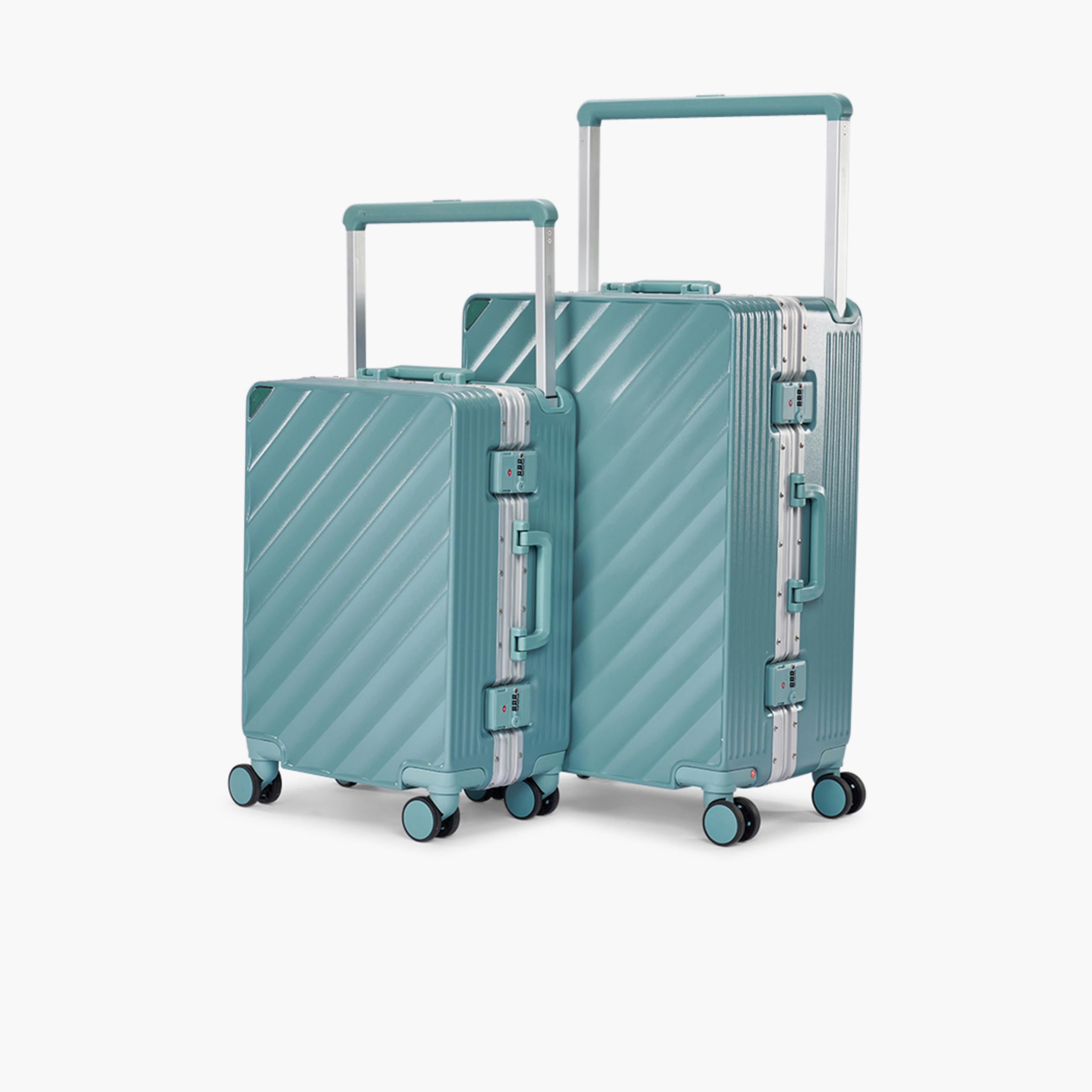 ليمرا - طقم شنطتين سفر بولي كربونات مع ABS جوانب صلبة أربع عجلات دوارة قفل TSA-travel-luggagesandbags-luggage-image-4