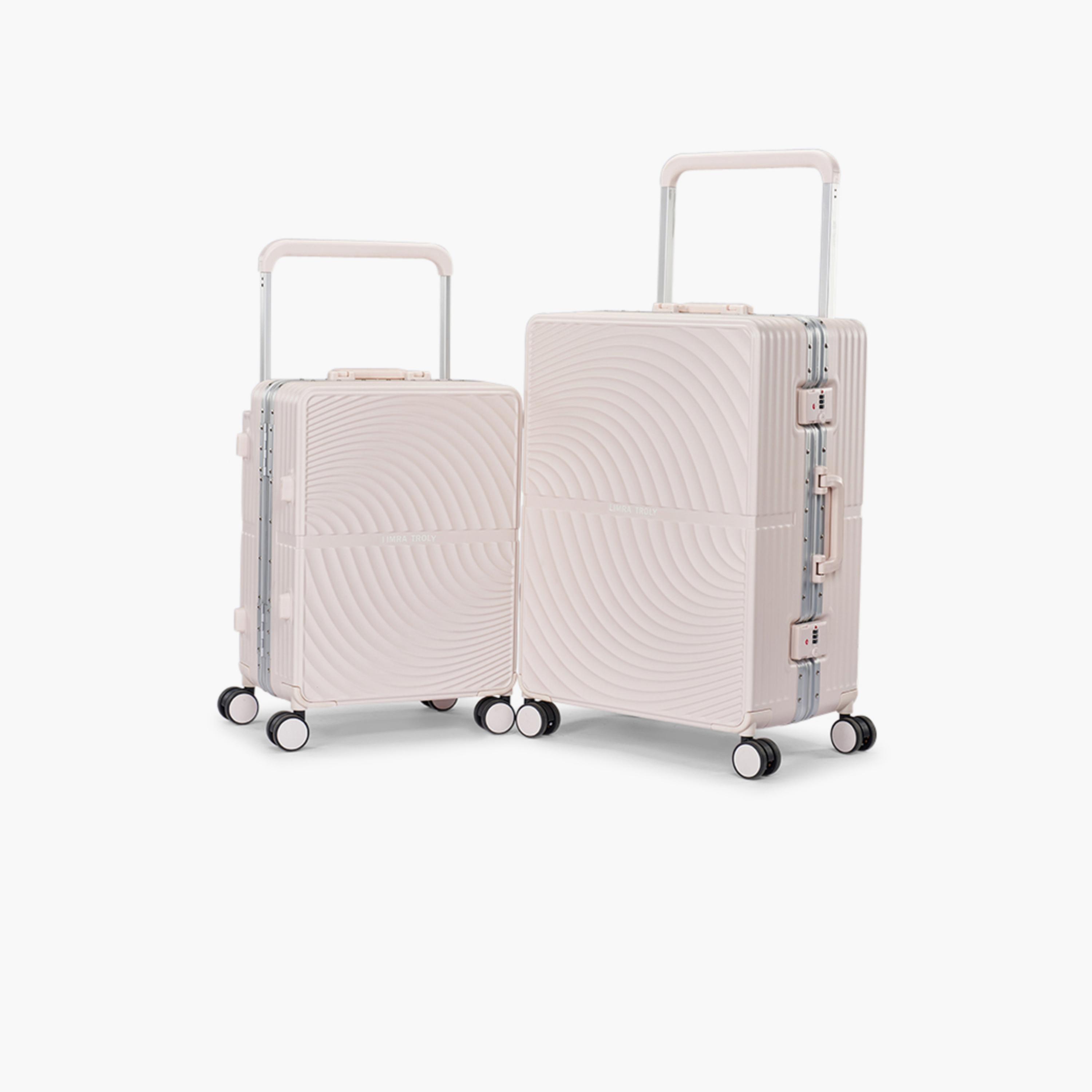Limra Set of 2 Polycarbonate with ABS Hard-Sided 4-Wheeler Spinner Trolley Bag with TSA Lock-travel-luggagesandbags-luggage-image-1