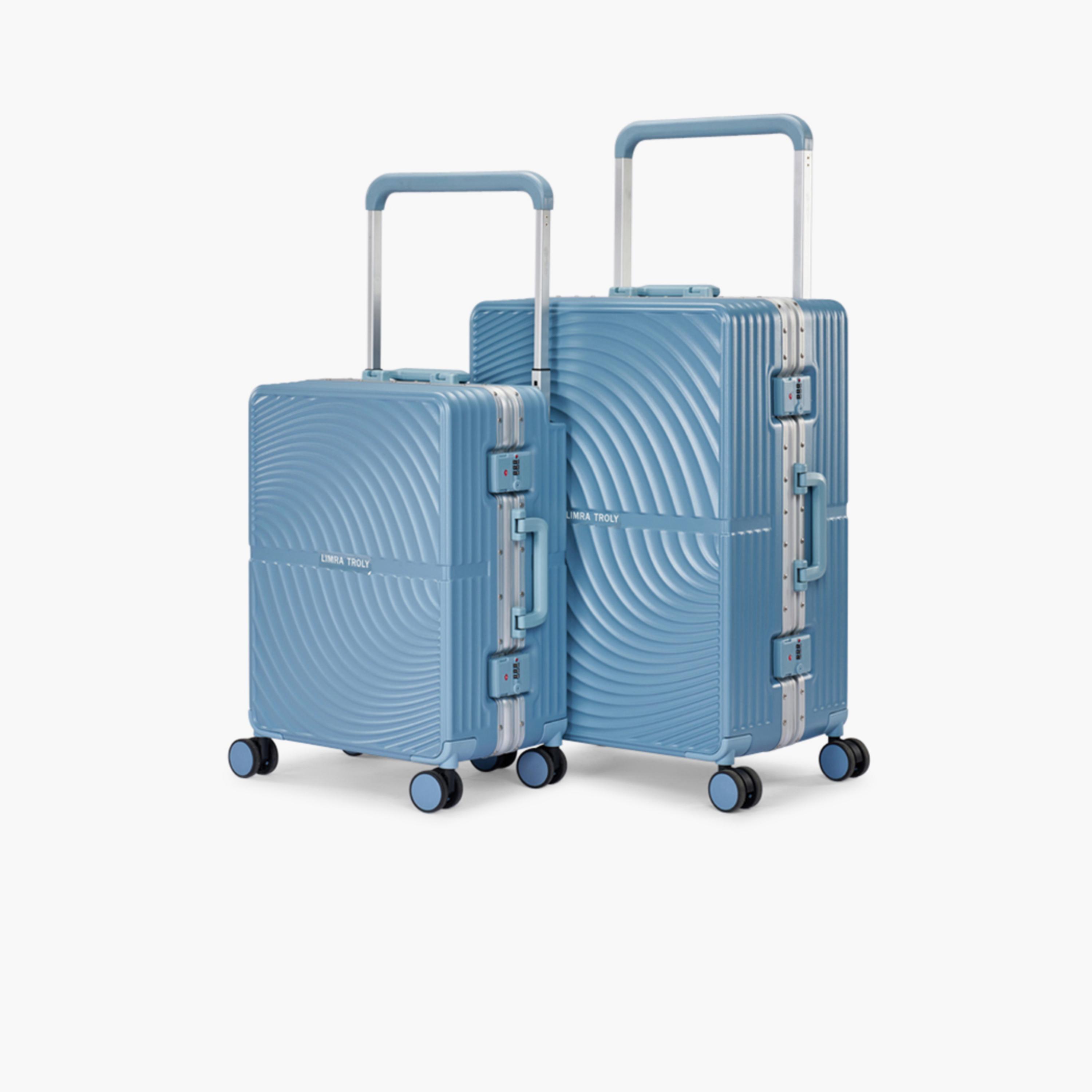 ليمرا - طقم شنطتين سفر بولي كربونات مع ABS جوانب صلبة أربع عجلات دوارة قفل TSA-travel-luggagesandbags-luggage-image-4