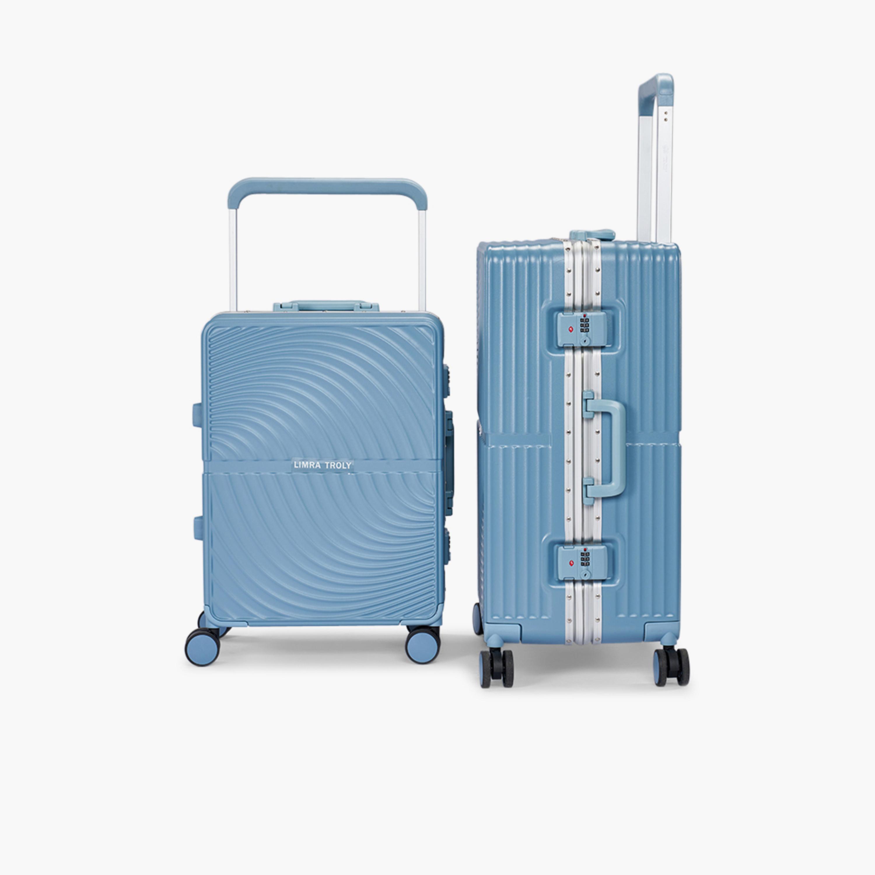 ليمرا - طقم شنطتين سفر بولي كربونات مع ABS جوانب صلبة أربع عجلات دوارة قفل TSA-travel-luggagesandbags-luggage-image-5