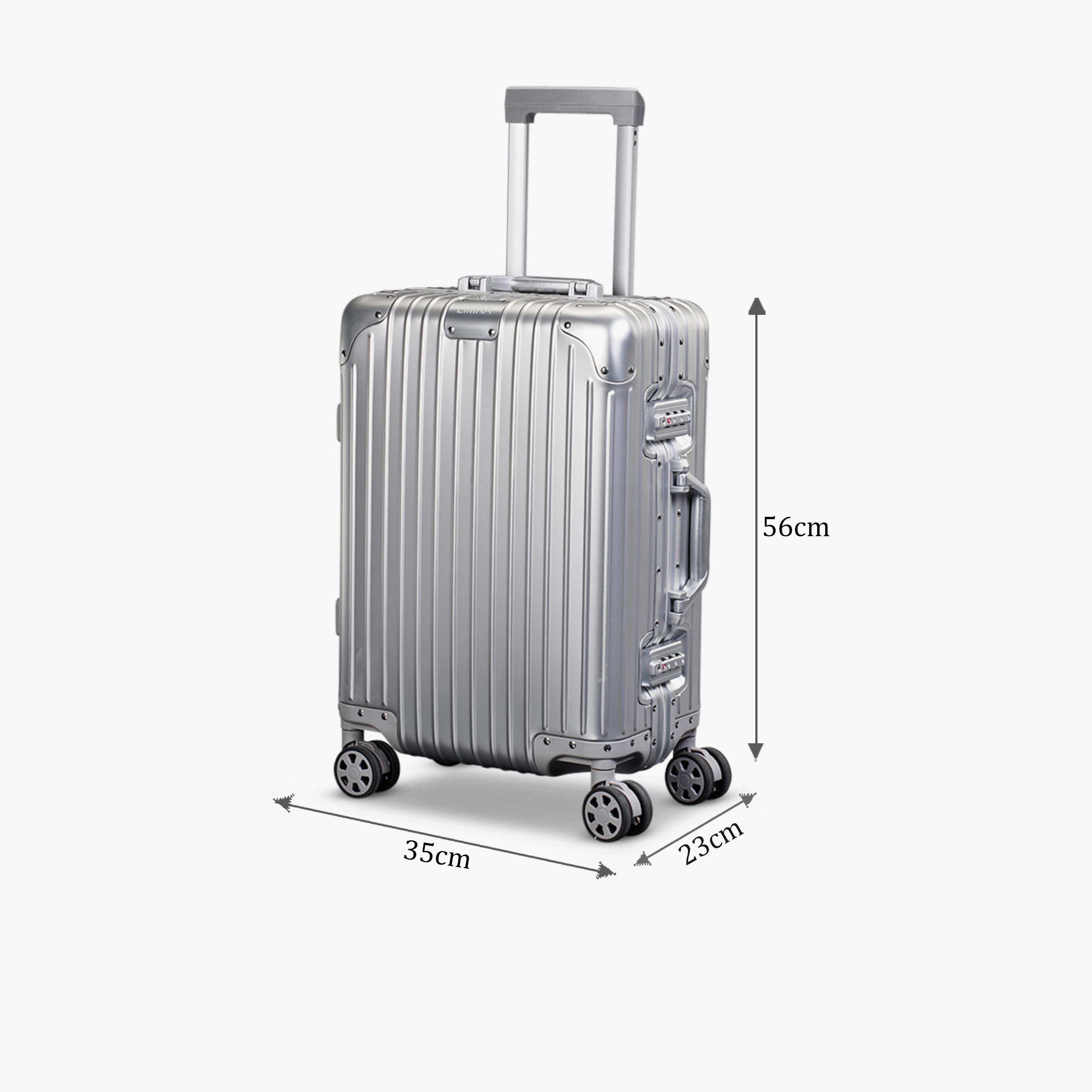 Limra 56 CM Small Cabin Aluminum Hard-Sided 4-Wheeler Spinner Trolley Bag with TSA Lock-travel-luggagesandbags-luggage-image-2