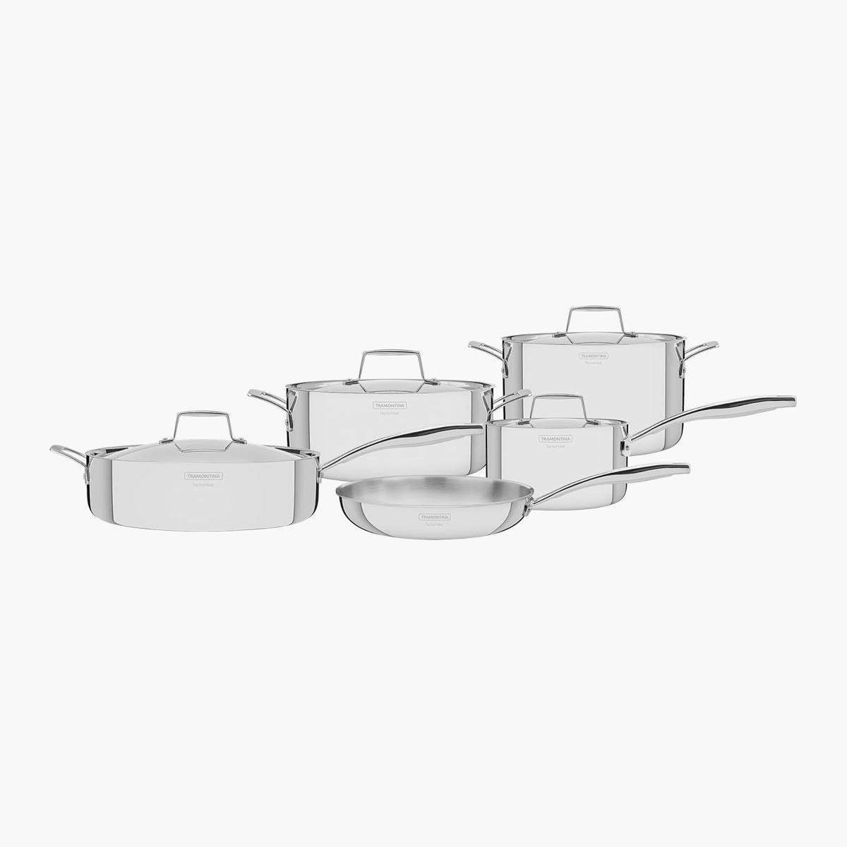 Tramontina Grano 9-Piece Stainless Steel Cookware Set