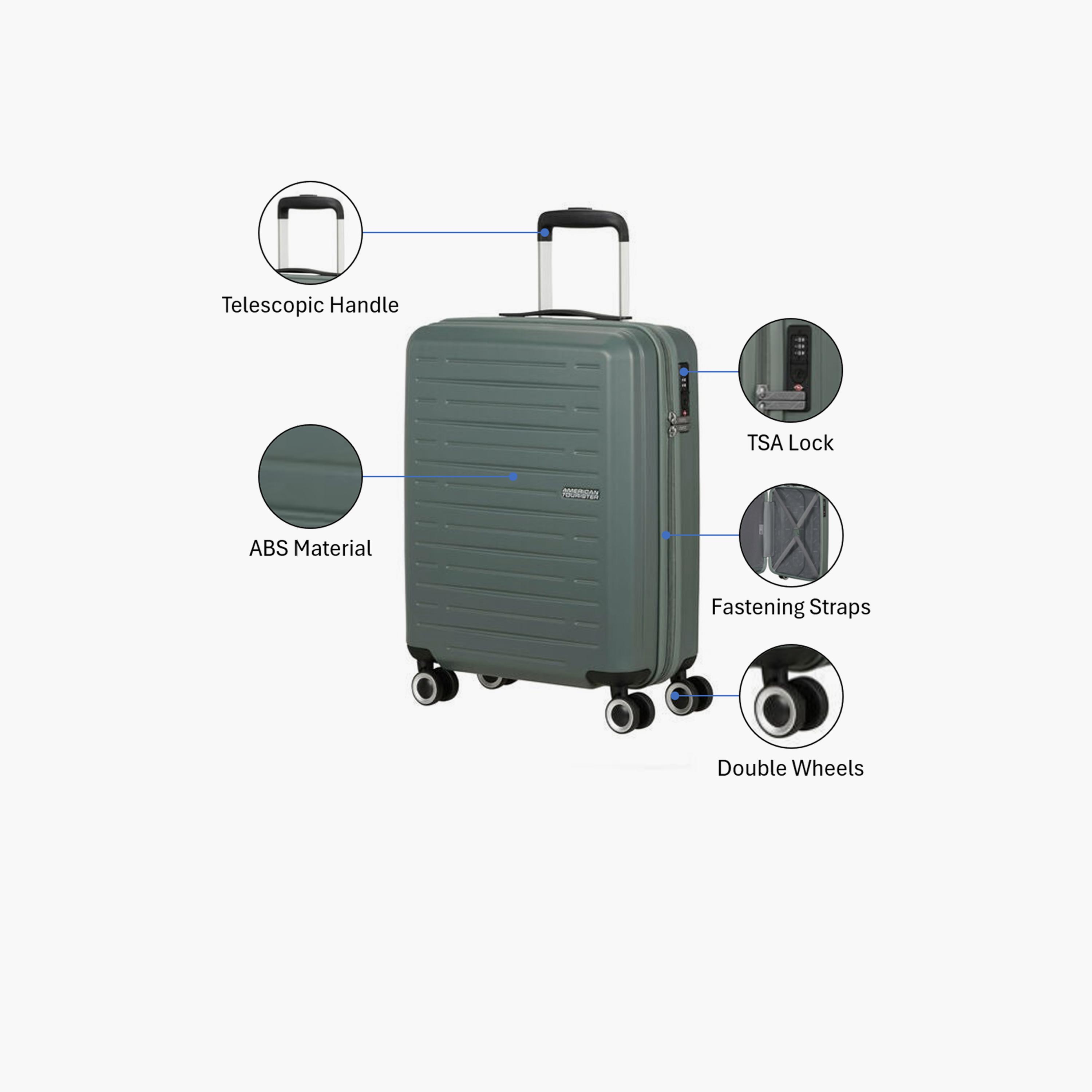 American Tourister Aerojoy 55 CM Small Cabin ABS Hard Sided 4-Wheeler Spinner Trolley Bag with TSA Lock-travel-luggagesandbags-luggage-image-3