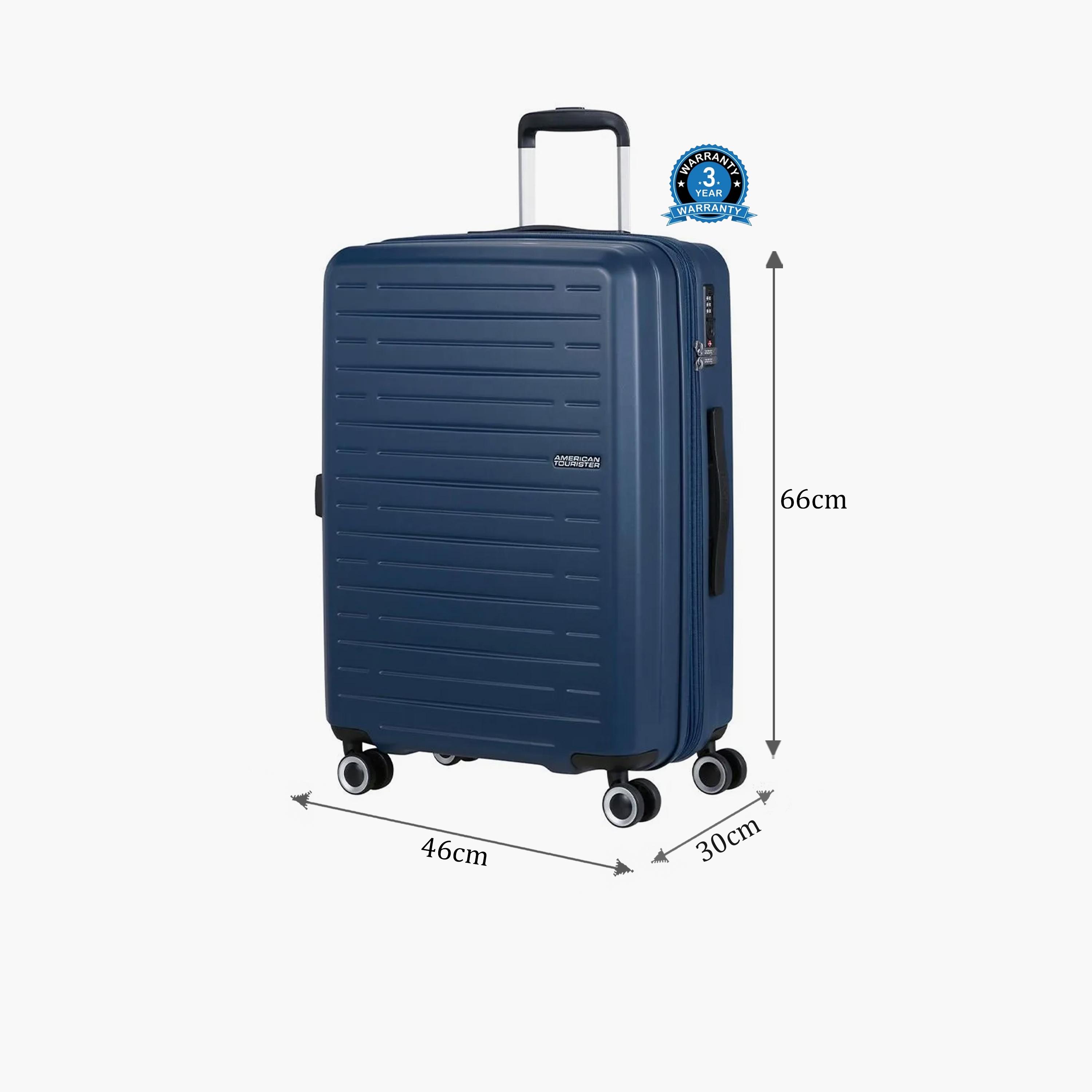 American Tourister Aerojoy 66 CM Medium Check-in ABS Hard Sided 4-Wheeler Spinner Trolley Bag with TSA Lock-travel-luggagesandbags-luggage-image-2