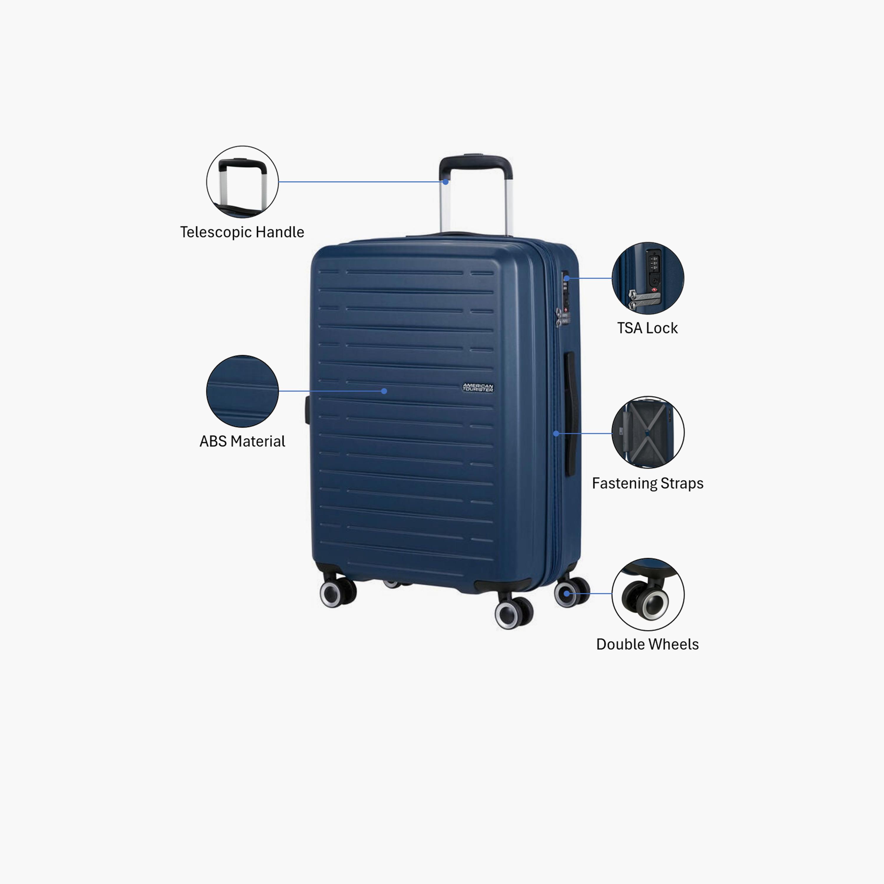 American Tourister Aerojoy 66 CM Medium Check-in ABS Hard Sided 4-Wheeler Spinner Trolley Bag with TSA Lock-travel-luggagesandbags-luggage-image-3