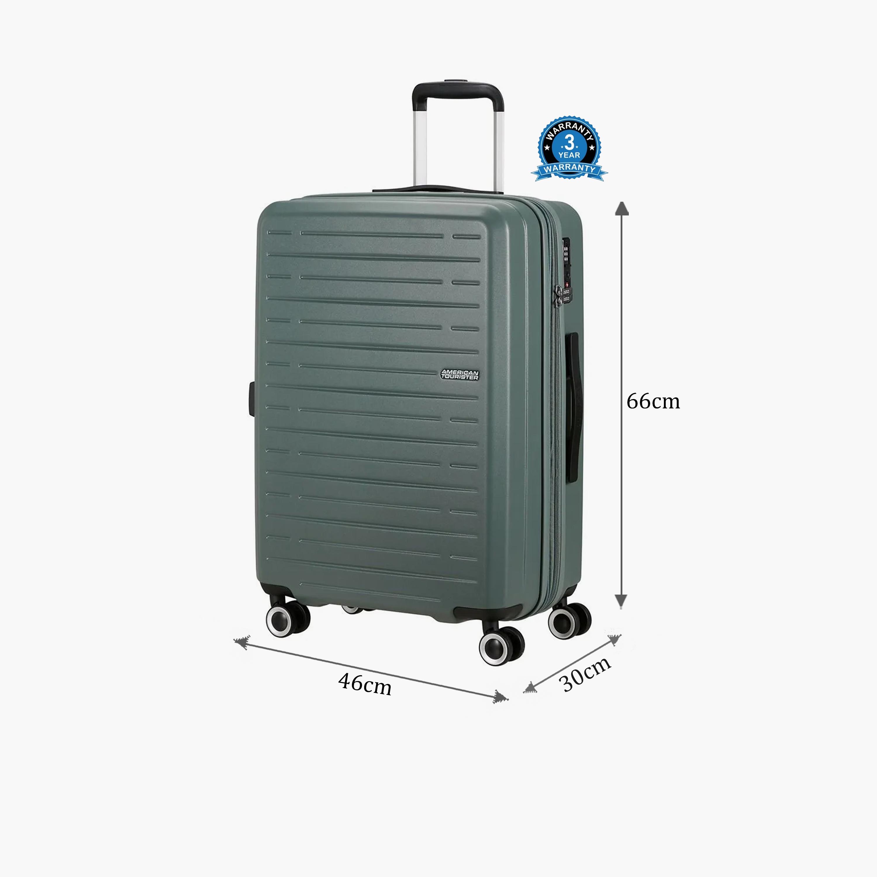 American Tourister Aerojoy 66 CM Medium Check-in ABS Hard Sided 4-Wheeler Spinner Trolley Bag with TSA Lock-travel-luggagesandbags-luggage-image-2