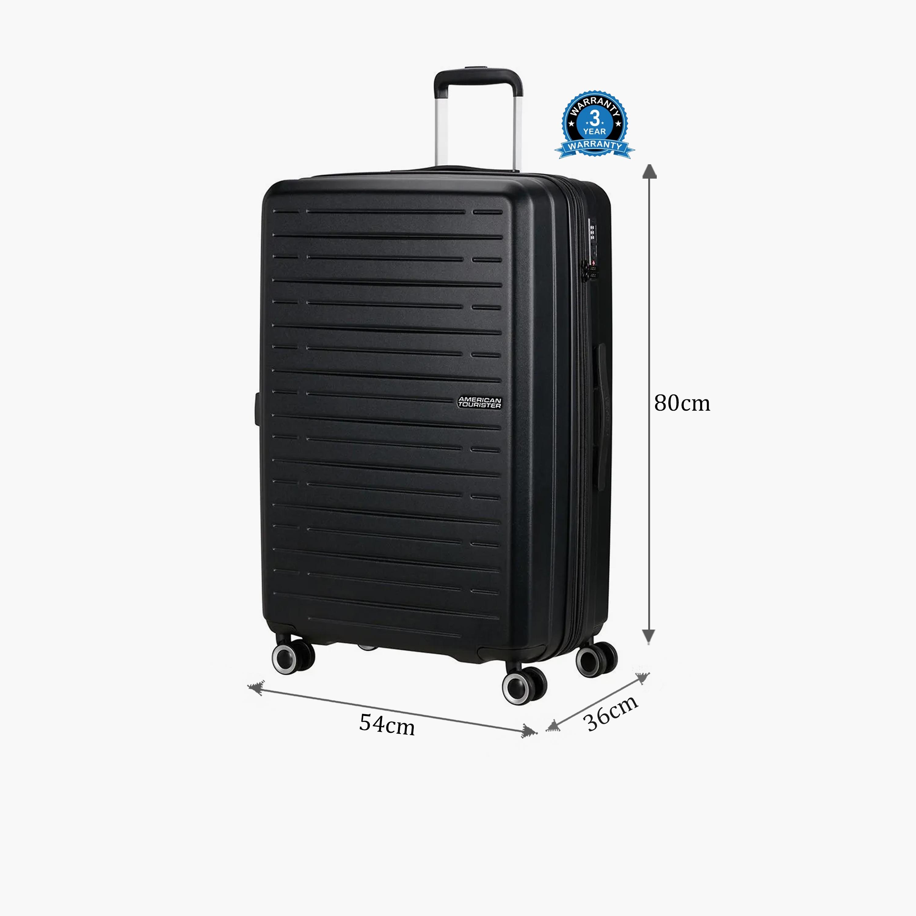 American Tourister Aerojoy 80 CM Large Check-in ABS Hard Sided 4-Wheeler Spinner Trolley Bag with TSA Lock-travel-luggagesandbags-luggage-image-2