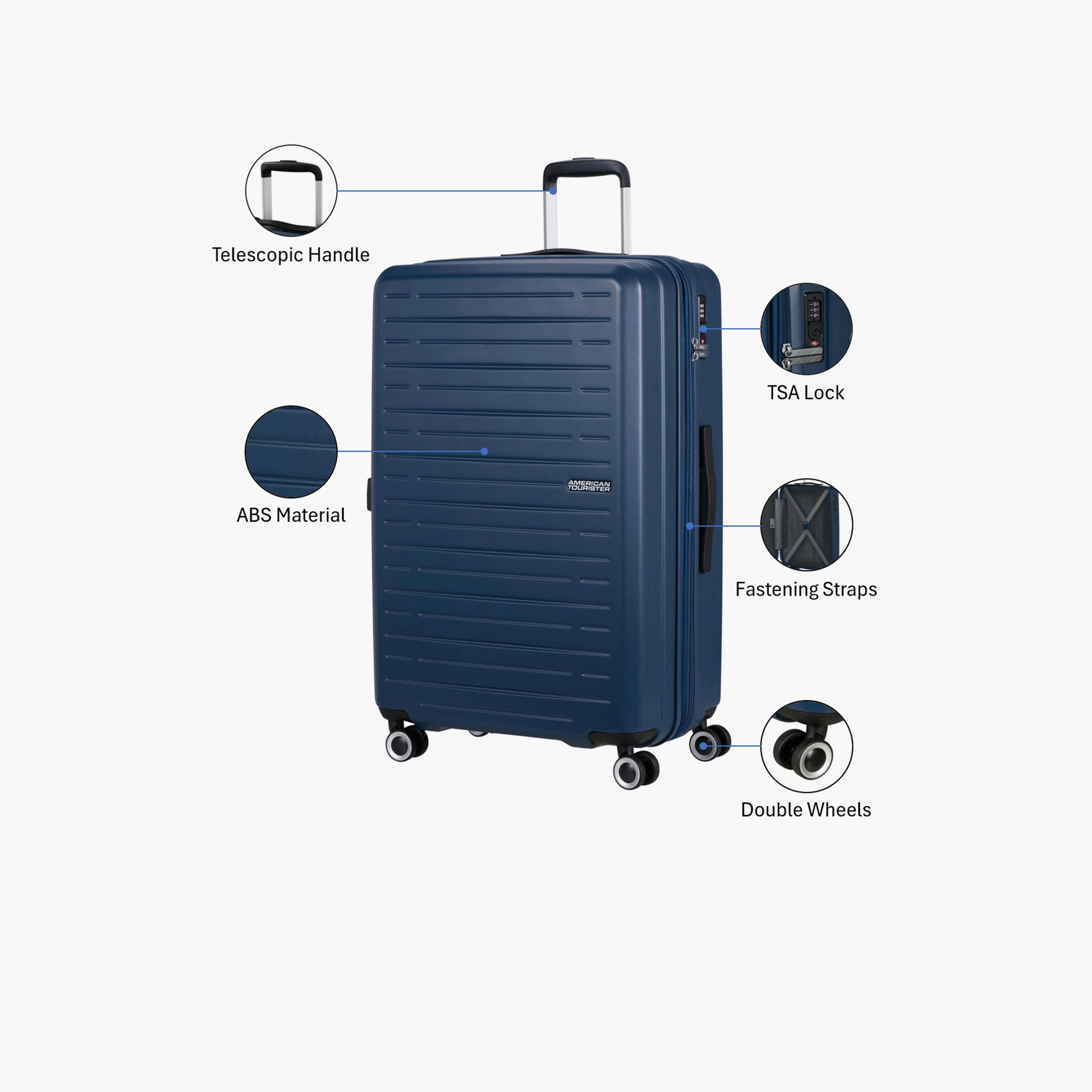 American Tourister Aerojoy 80 CM Large Check-in ABS Hard Sided 4-Wheeler Spinner Trolley Bag with TSA Lock-travel-luggagesandbags-luggage-image-3