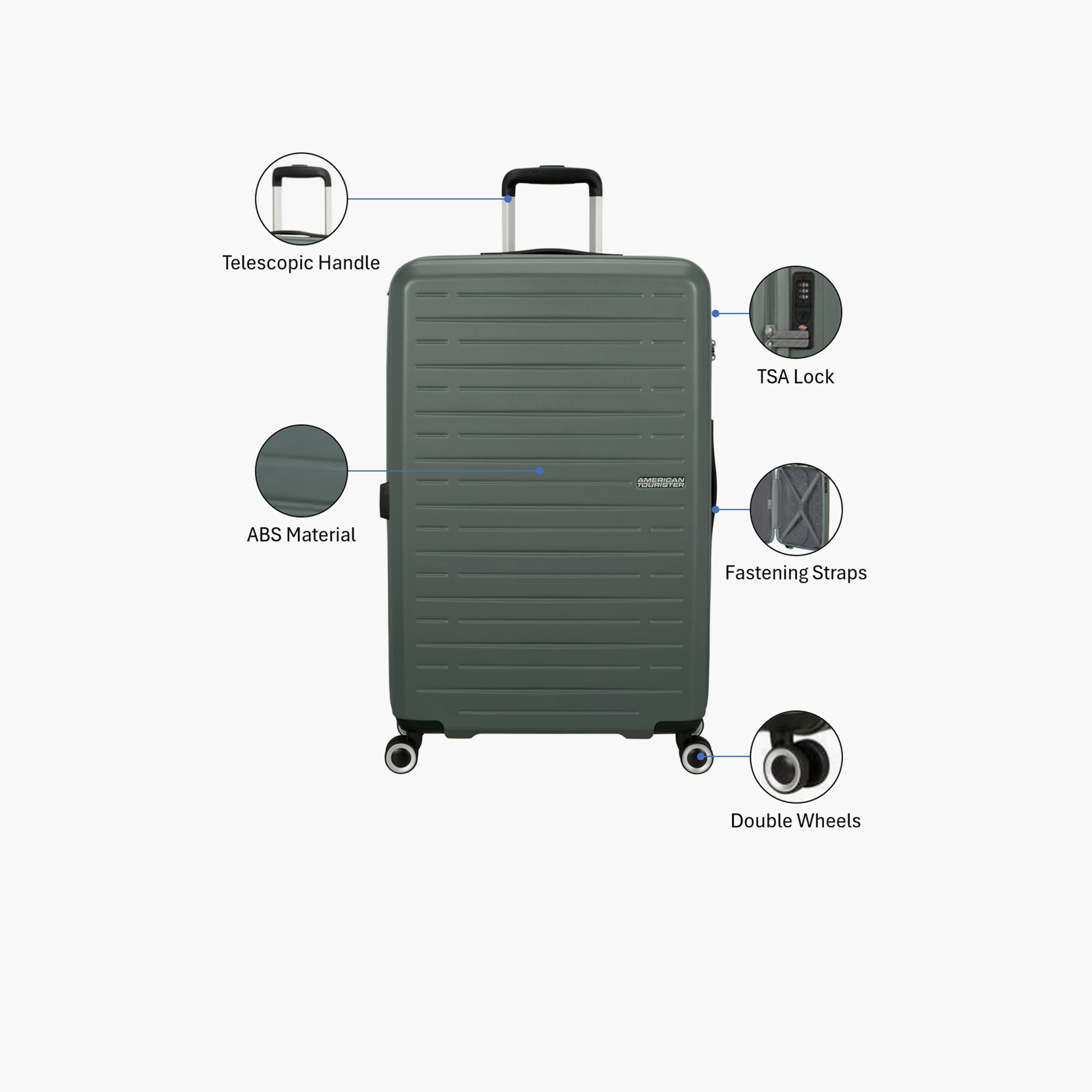 American Tourister Aerojoy 80 CM Large Check-in ABS Hard Sided 4-Wheeler Spinner Trolley Bag with TSA Lock-travel-luggagesandbags-luggage-image-3