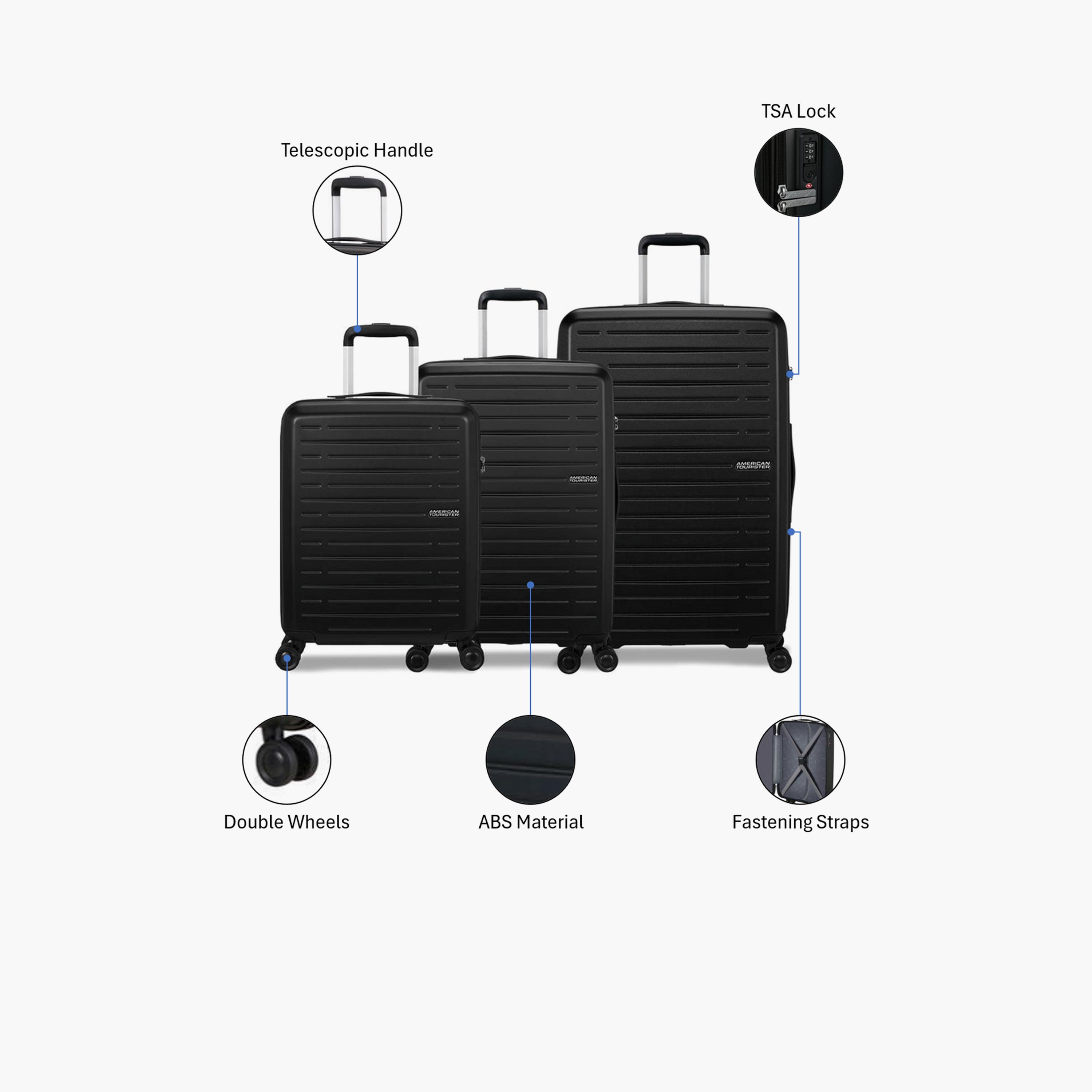 American Tourister Aerojoy Set of 3 ABS Hard Sided 4-Wheeler Spinner Trolley Bags with TSA Lock-travel-luggagesandbags-luggage-image-2