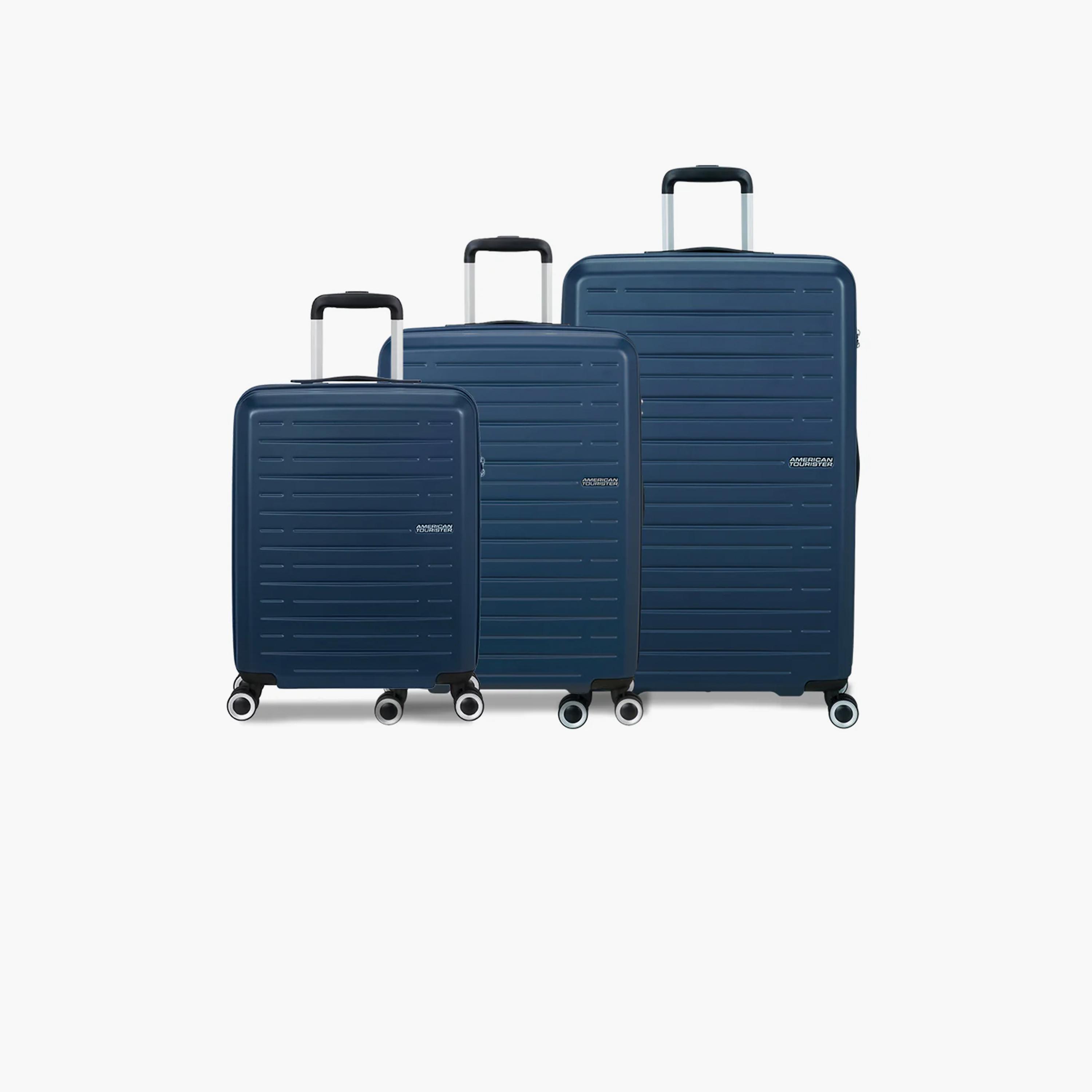 American Tourister Aerojoy Set of 3 ABS Hard Sided 4-Wheeler Spinner Trolley Bags with TSA Lock-travel-luggagesandbags-luggage-image-1
