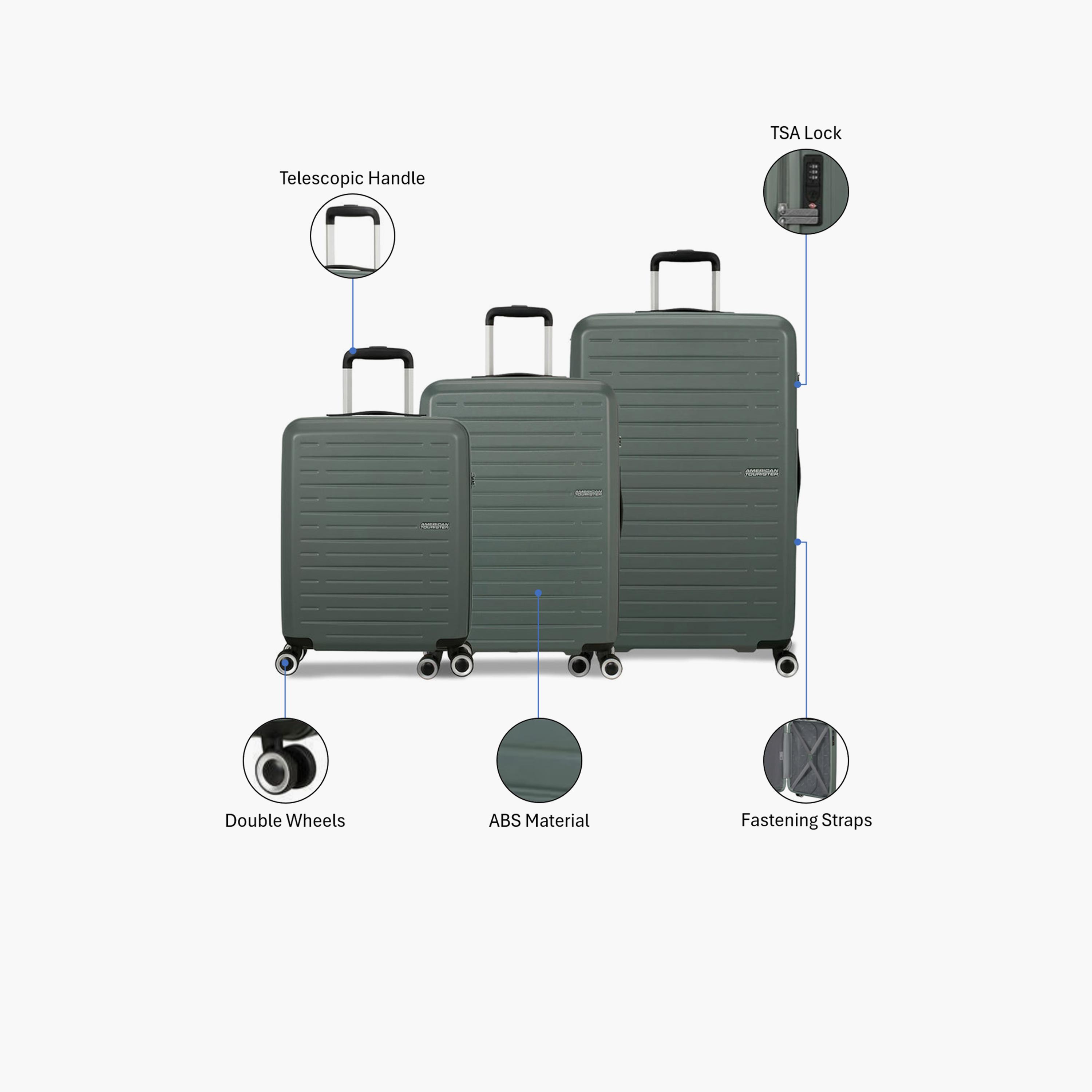 American Tourister Aerojoy Set of 3 ABS Hard Sided 4-Wheeler Spinner Trolley Bags with TSA Lock-travel-luggagesandbags-luggage-image-2