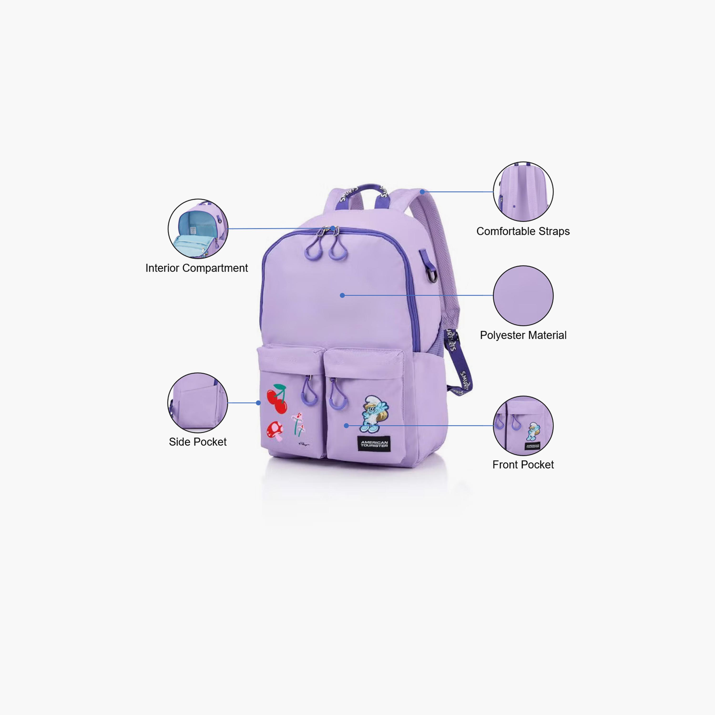 American Tourister 23 L | 18 Inches Backpack, Polyester, Adjustable Strap | UF591003-school-bagsandbackpacks-backpacks-image-3
