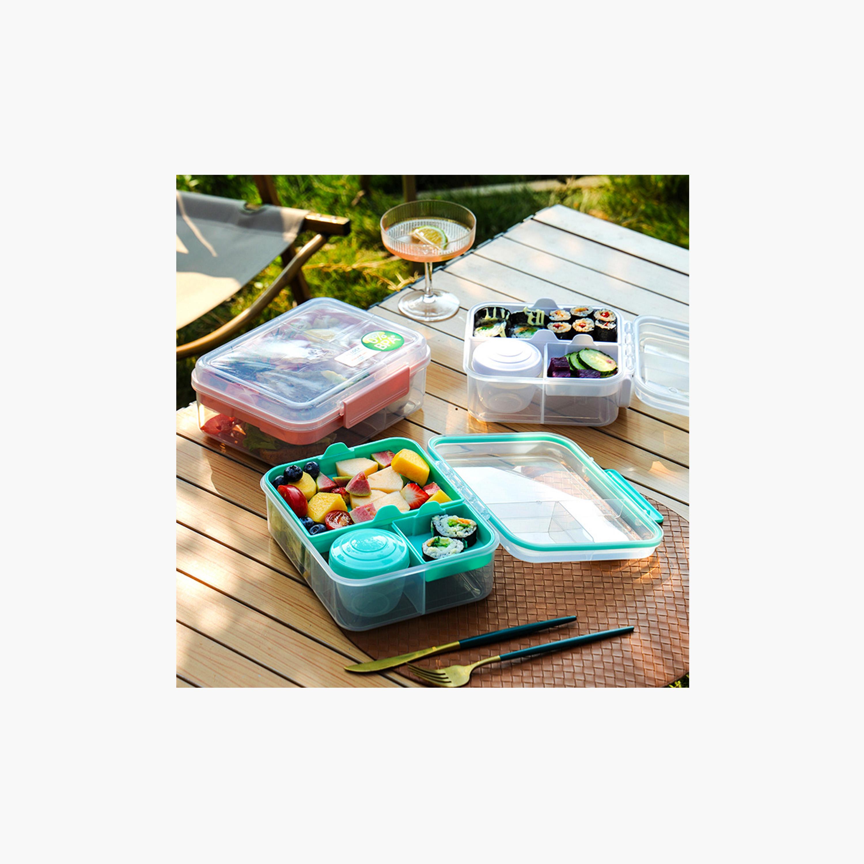 صندوق غداء بينتو 5 أقسام قابل للتحويل مع وعاء للصلصة من إيزي كيدز-school-lunchessentials-lunchboxes-image-11