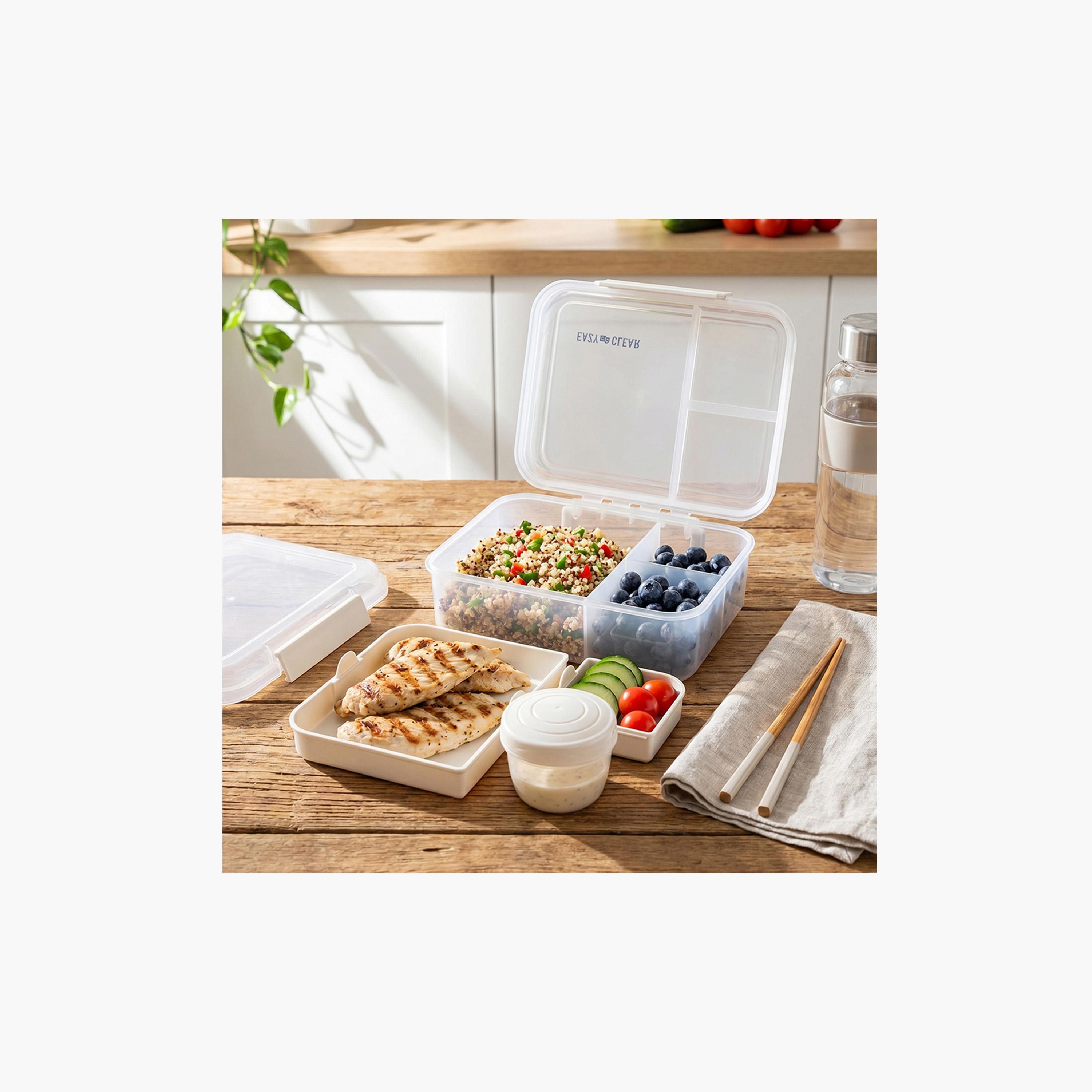 Eazy Kids 5 Compartment Convertible Bento Lunch Box with Gravy Bowl-school-lunchessentials-lunchboxes-image-5