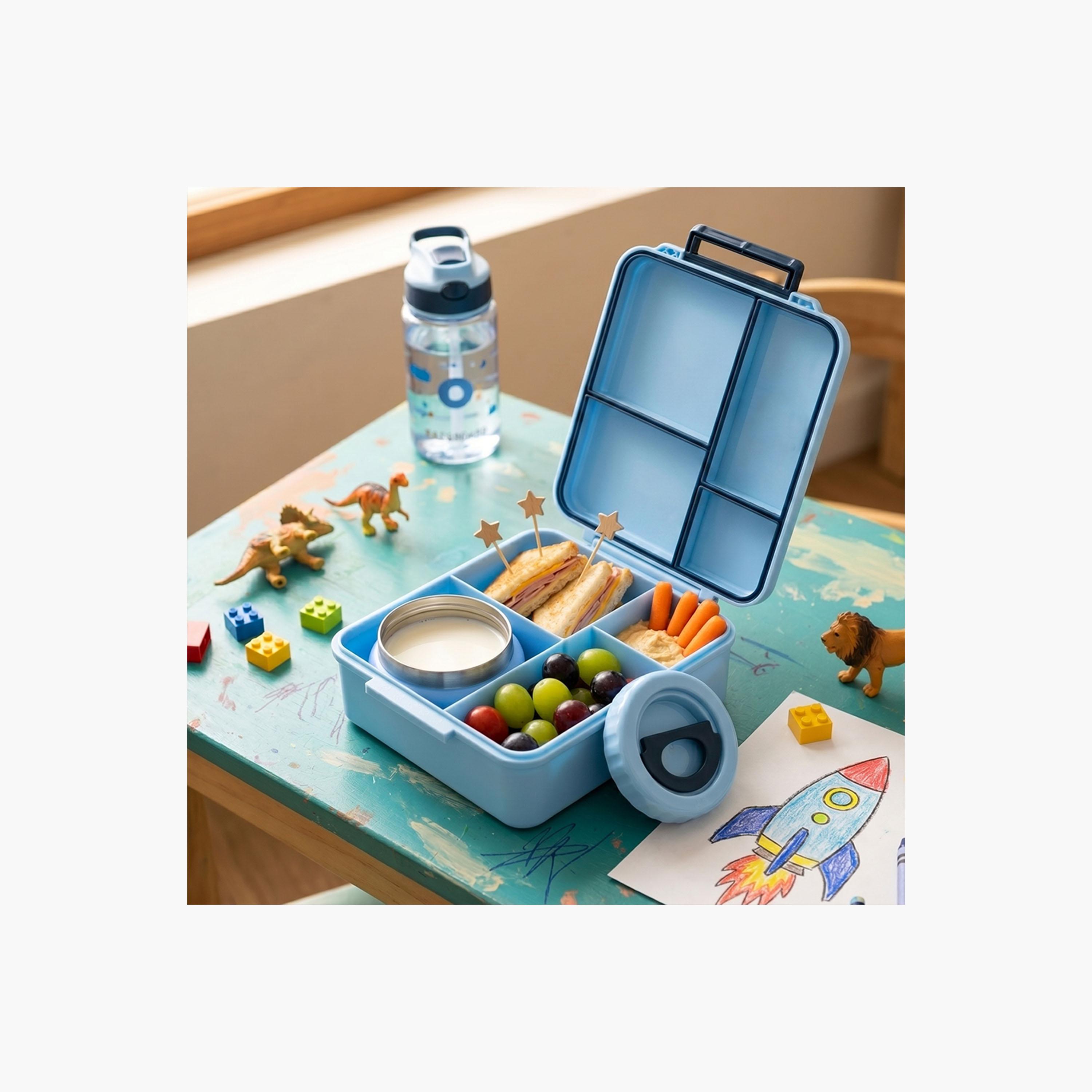 صندوق غداء بينتو جامبو مع ترمس ووعاء غموس من إيزي كيدز-school-lunchessentials-lunchboxes-image-8
