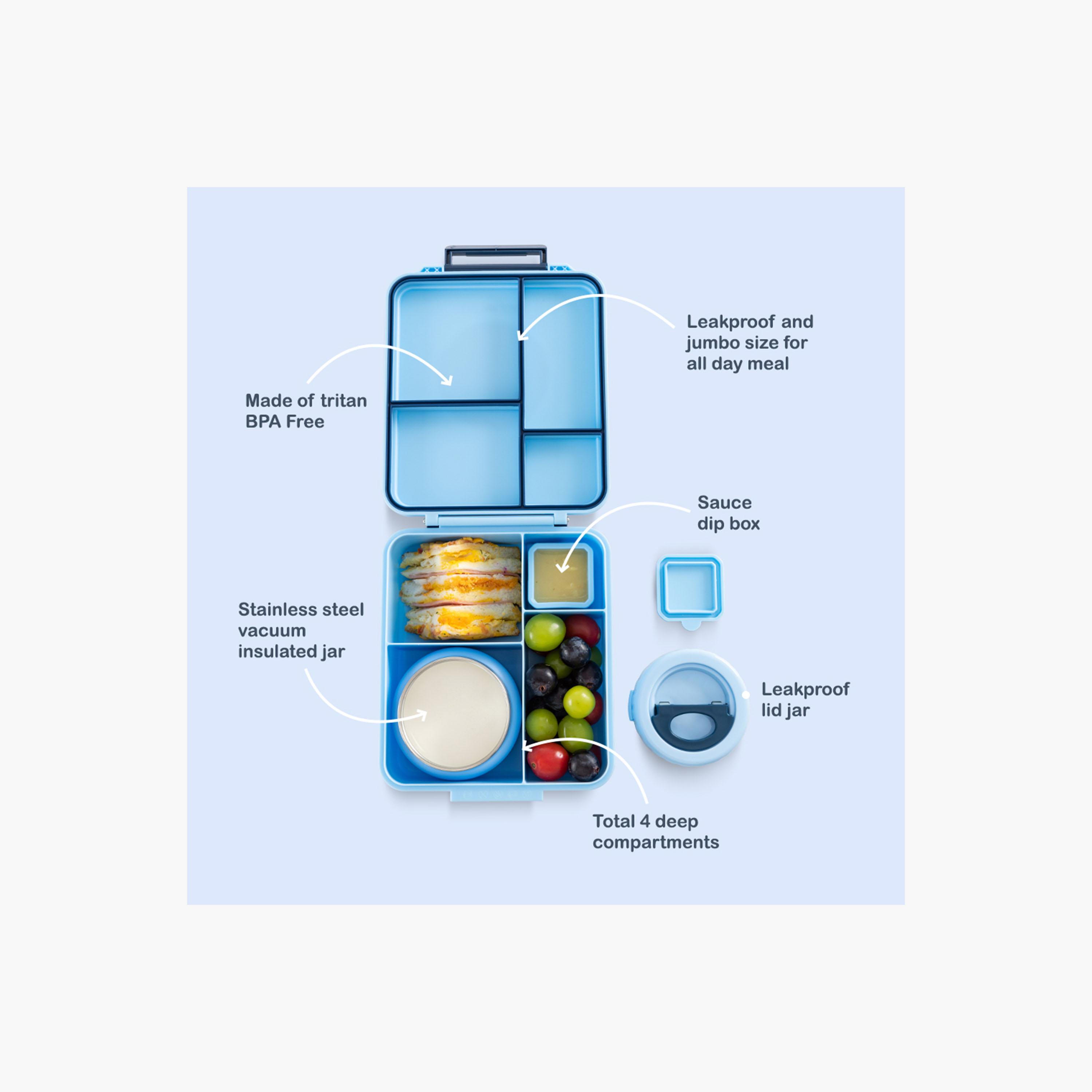 صندوق غداء بينتو جامبو مع ترمس ووعاء غموس من إيزي كيدز-school-lunchessentials-lunchboxes-image-9