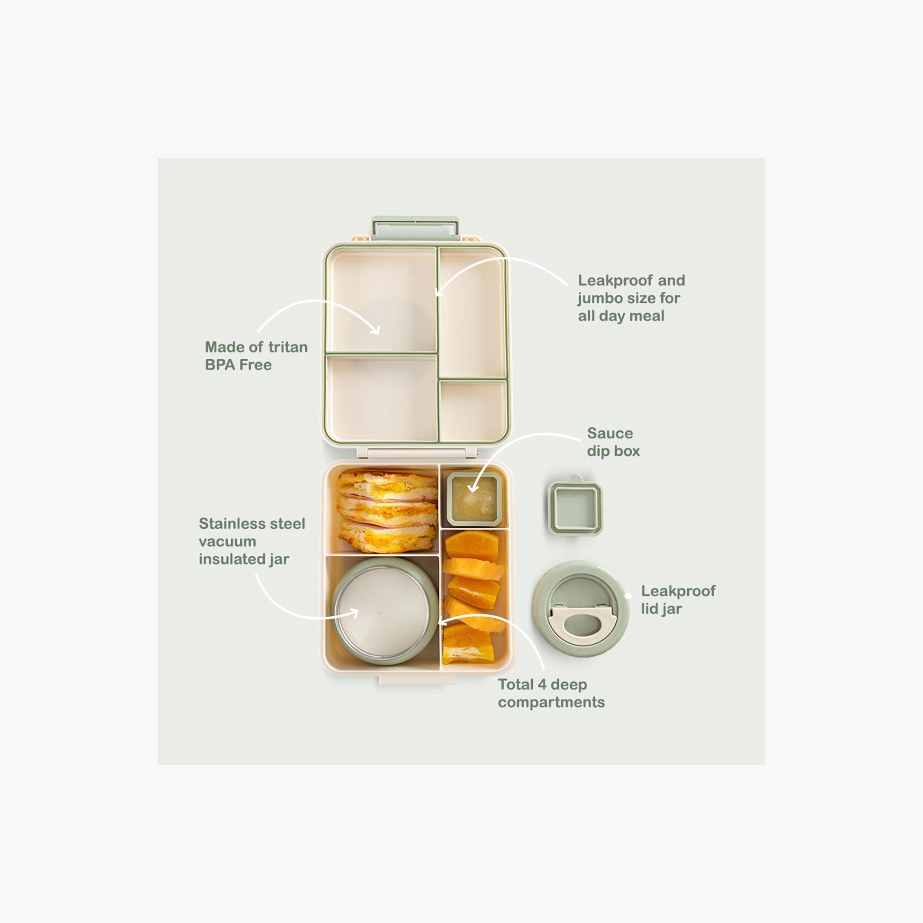 صندوق غداء بينتو جامبو مع ترمس ووعاء غموس من إيزي كيدز-school-lunchessentials-lunchboxes-image-9