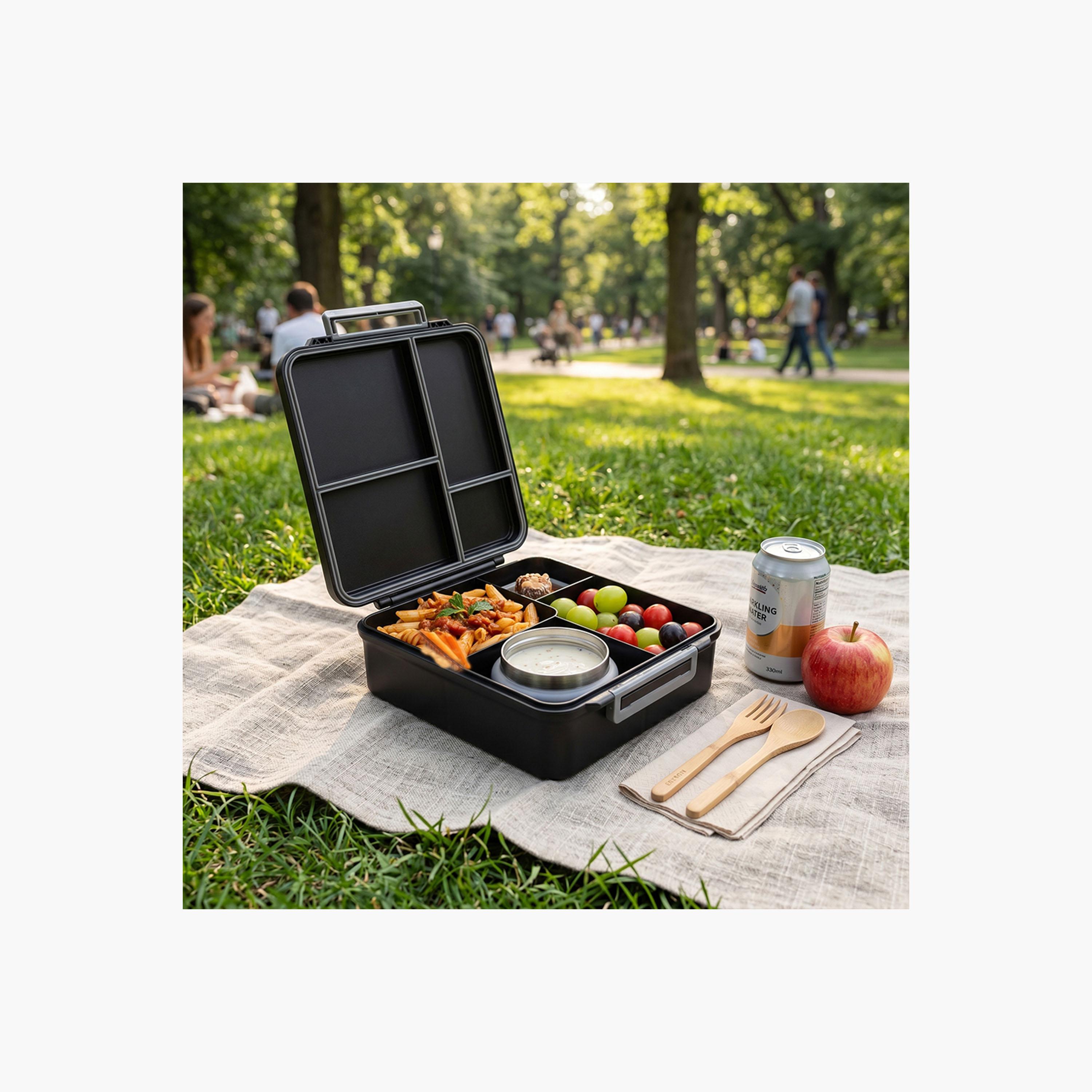 صندوق غداء بينتو جامبو مع ترمس ووعاء غموس من إيزي كيدز-school-lunchessentials-lunchboxes-image-8