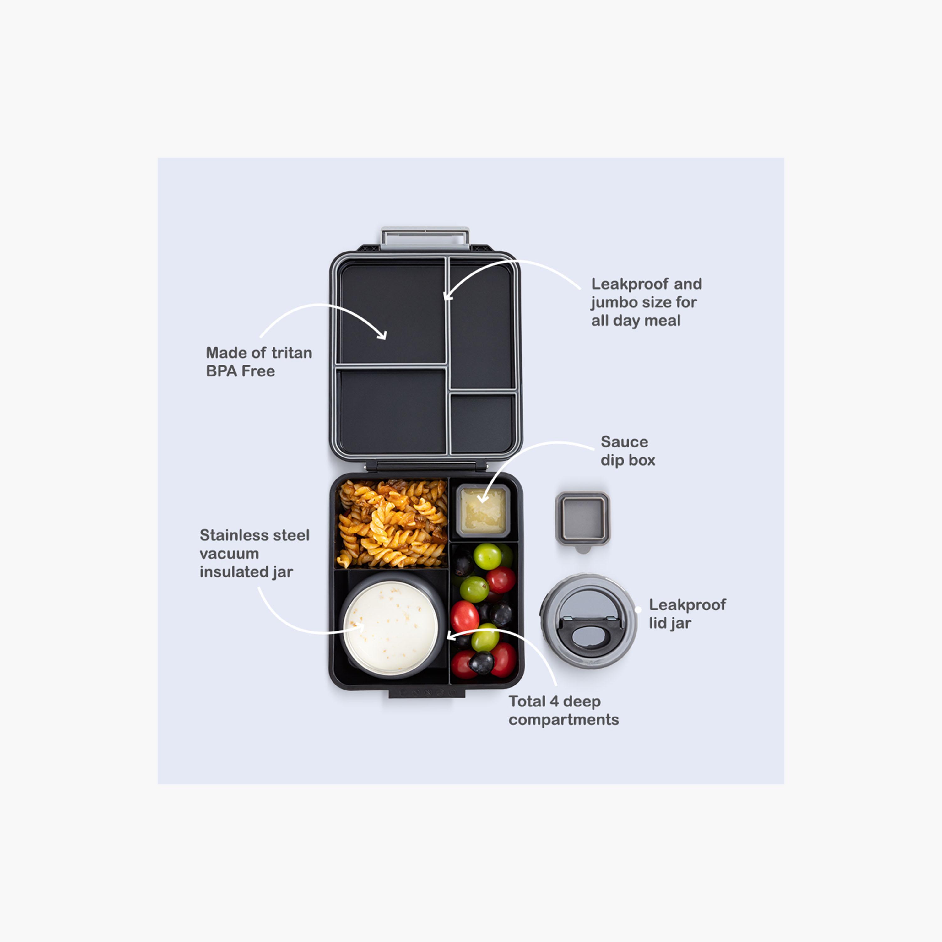 صندوق غداء بينتو جامبو مع ترمس ووعاء غموس من إيزي كيدز-school-lunchessentials-lunchboxes-image-9