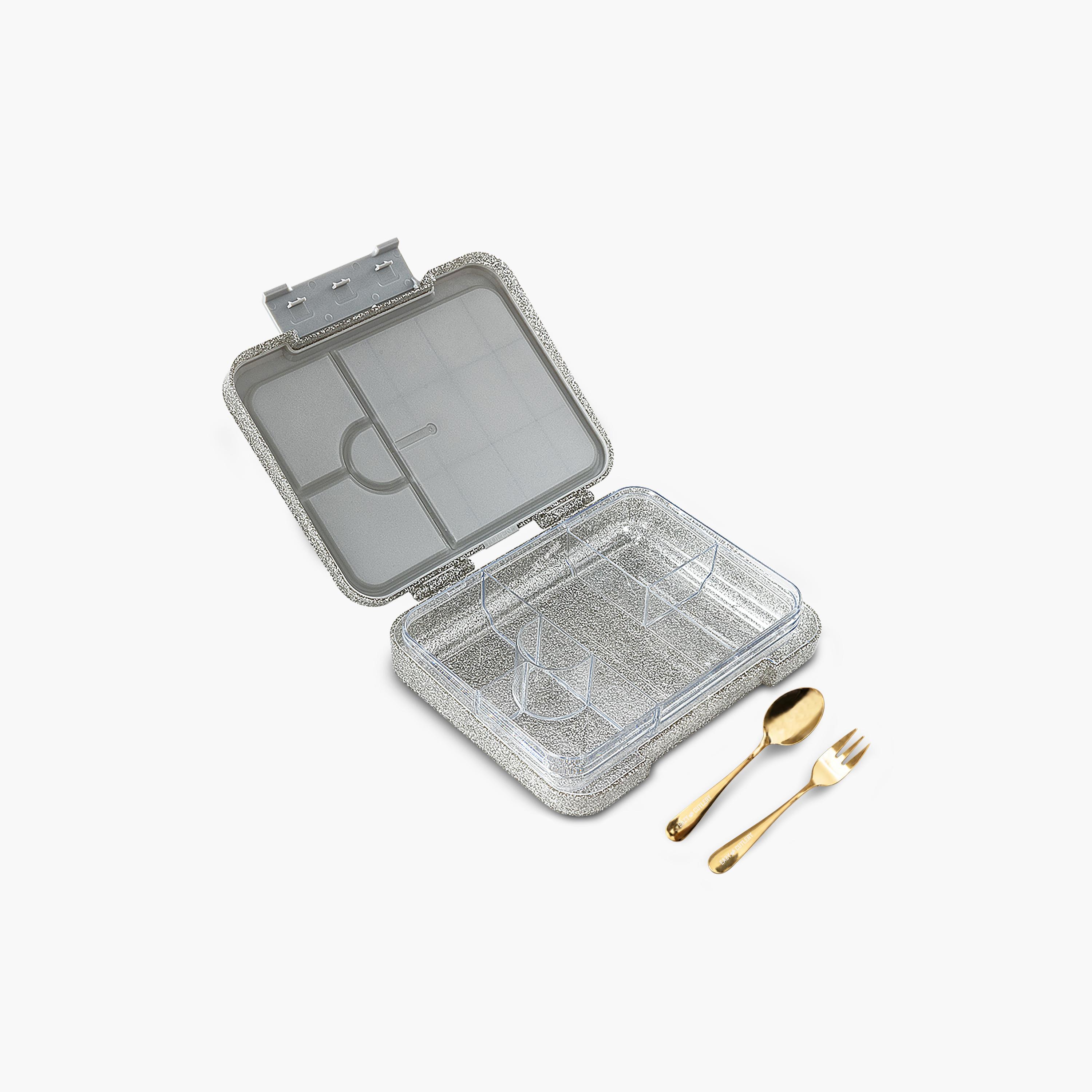 صندوق غداء بينتو 2 في 1 قابل للتحويل وخالي من مادة BPA بلون عاجي براق من إيزي كيدز-school-lunchessentials-lunchboxes-image-13