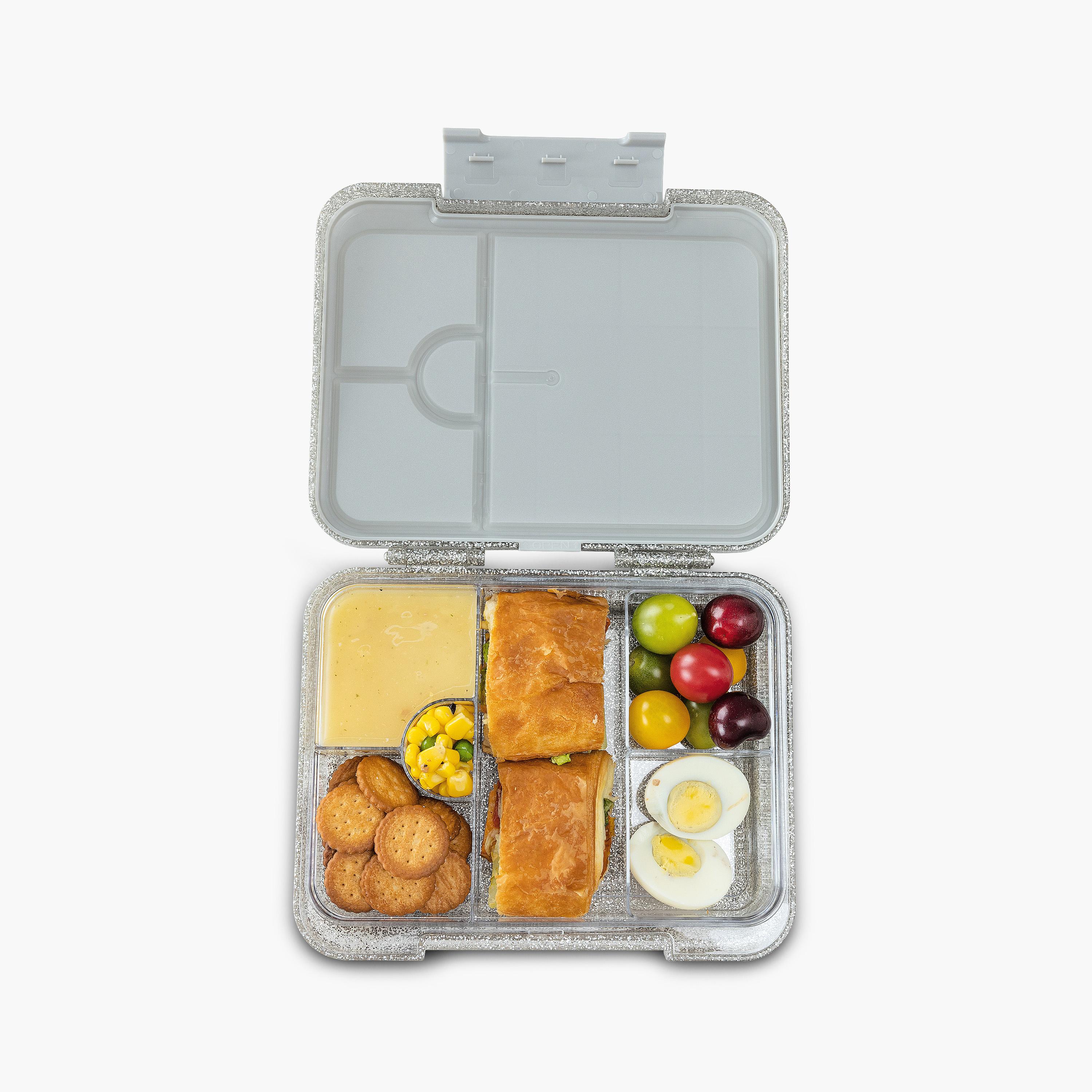 صندوق غداء بينتو 2 في 1 قابل للتحويل وخالي من مادة BPA بلون عاجي براق من إيزي كيدز-school-lunchessentials-lunchboxes-image-2