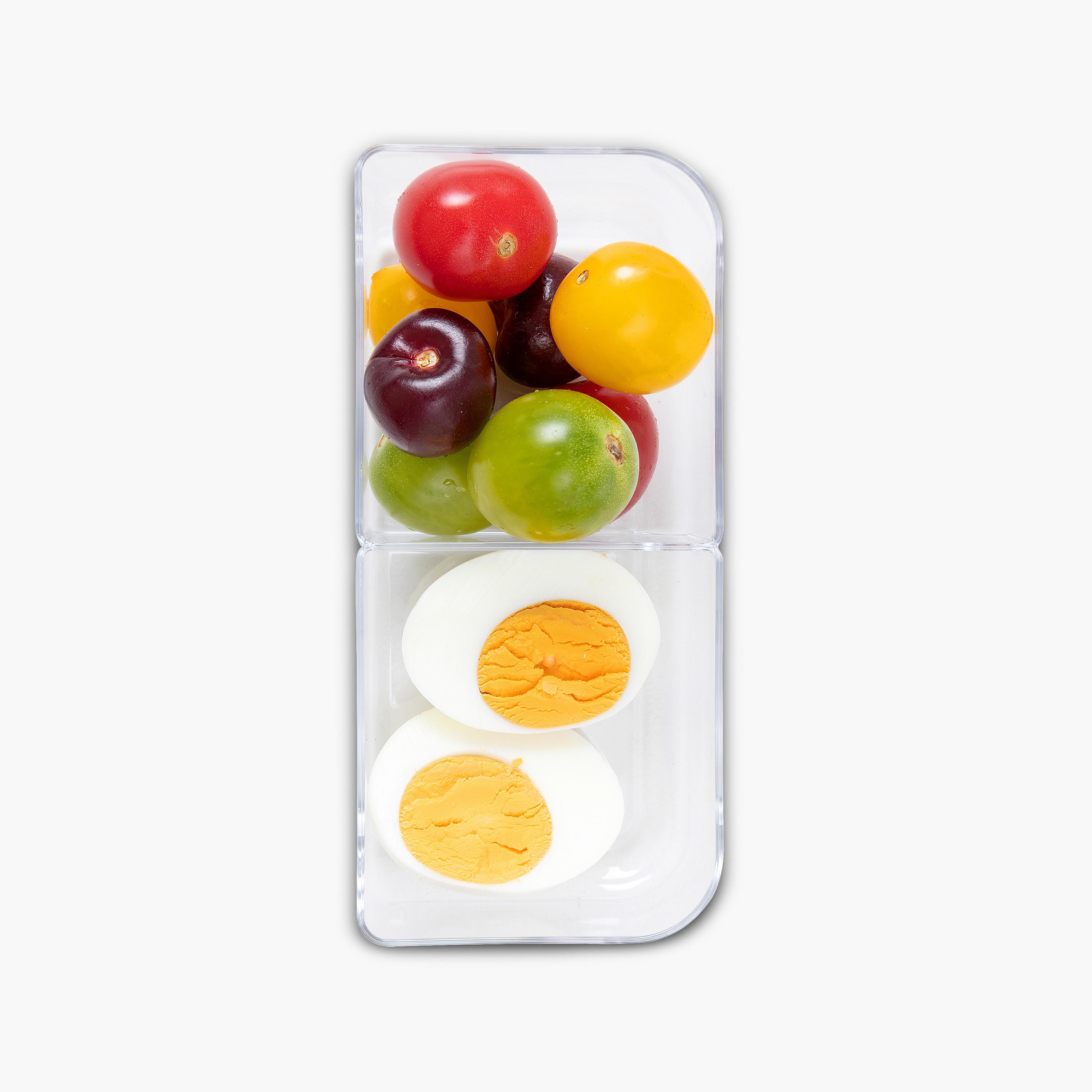 صندوق غداء بينتو 2 في 1 قابل للتحويل وخالي من مادة BPA بلون عاجي براق من إيزي كيدز-school-lunchessentials-lunchboxes-image-3