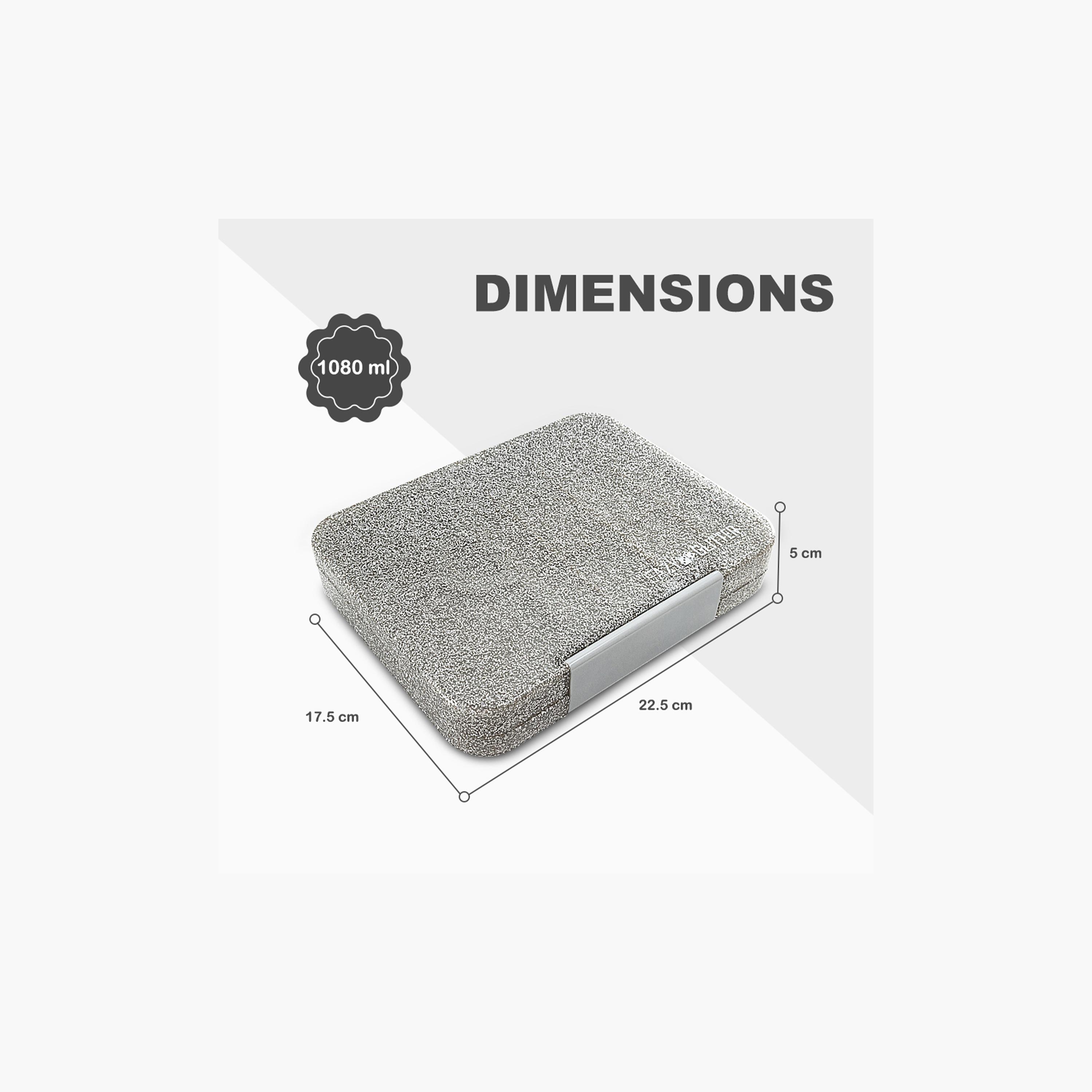صندوق غداء بينتو 2 في 1 قابل للتحويل وخالي من مادة BPA بلون عاجي براق من إيزي كيدز-school-lunchessentials-lunchboxes-image-5