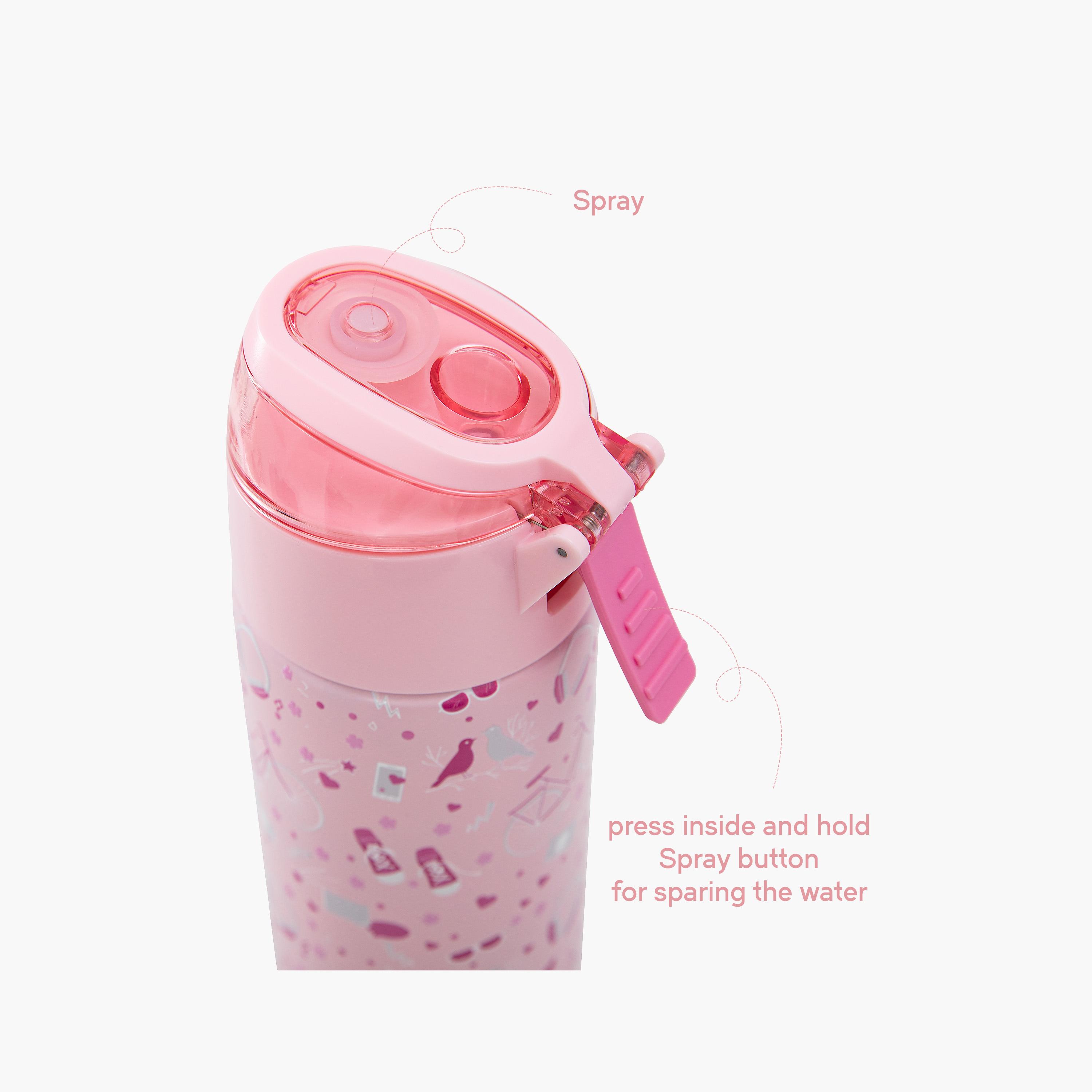 Eazy Kids Insulated Stainless Steel Water Bottle with Spray- 640 ml - Pink-school-waterbottles-image-11