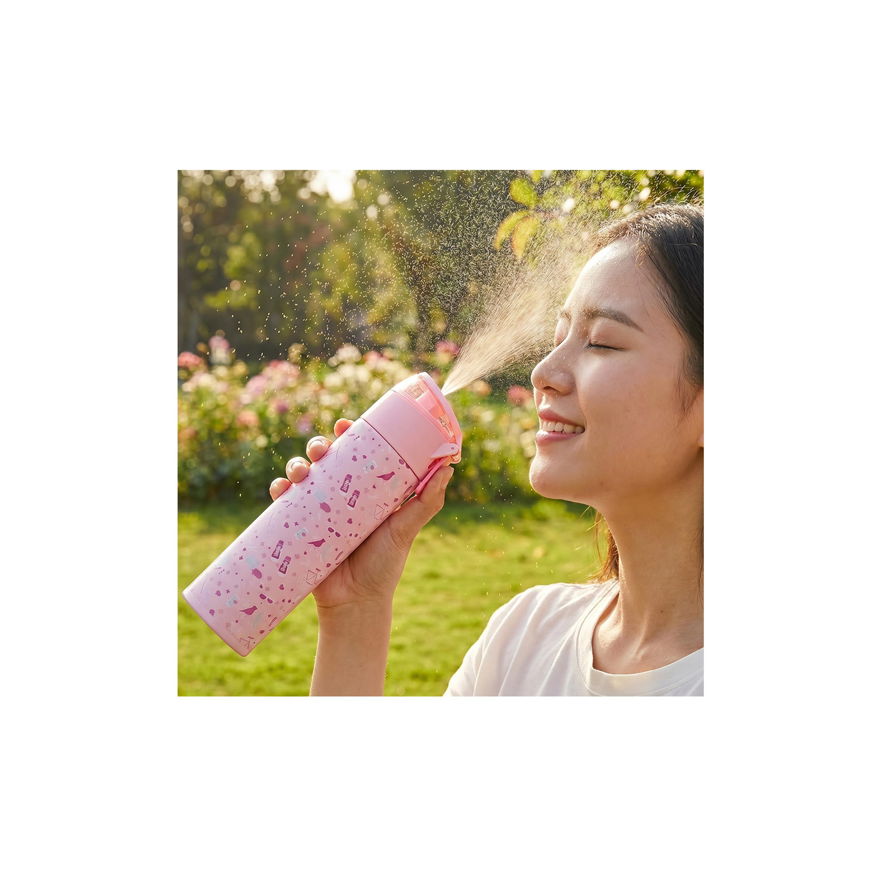 Eazy Kids Insulated Stainless Steel Water Bottle with Spray- 640 ml - Pink-school-waterbottles-image-3