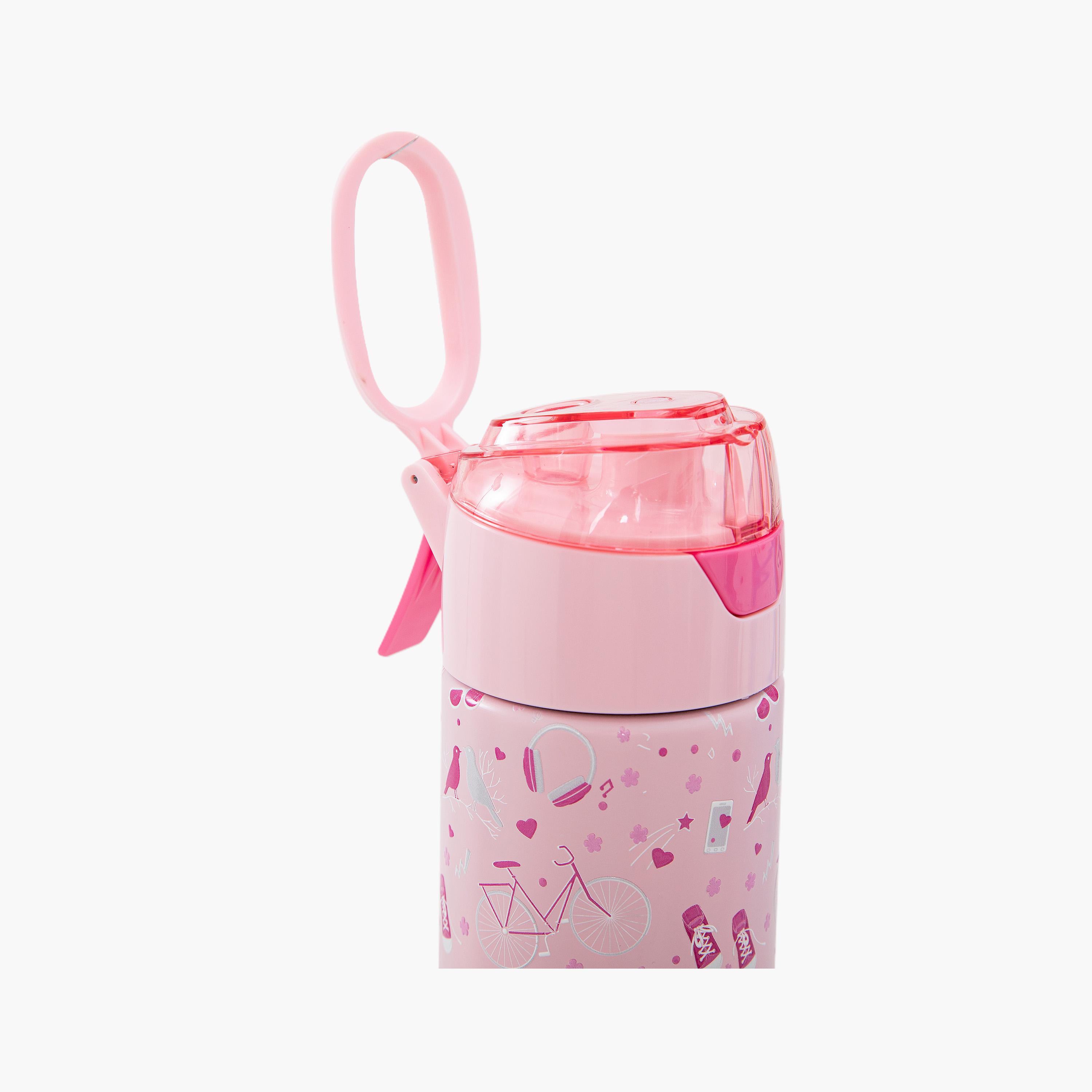 Eazy Kids Insulated Stainless Steel Water Bottle with Spray- 640 ml - Pink-school-waterbottles-image-9