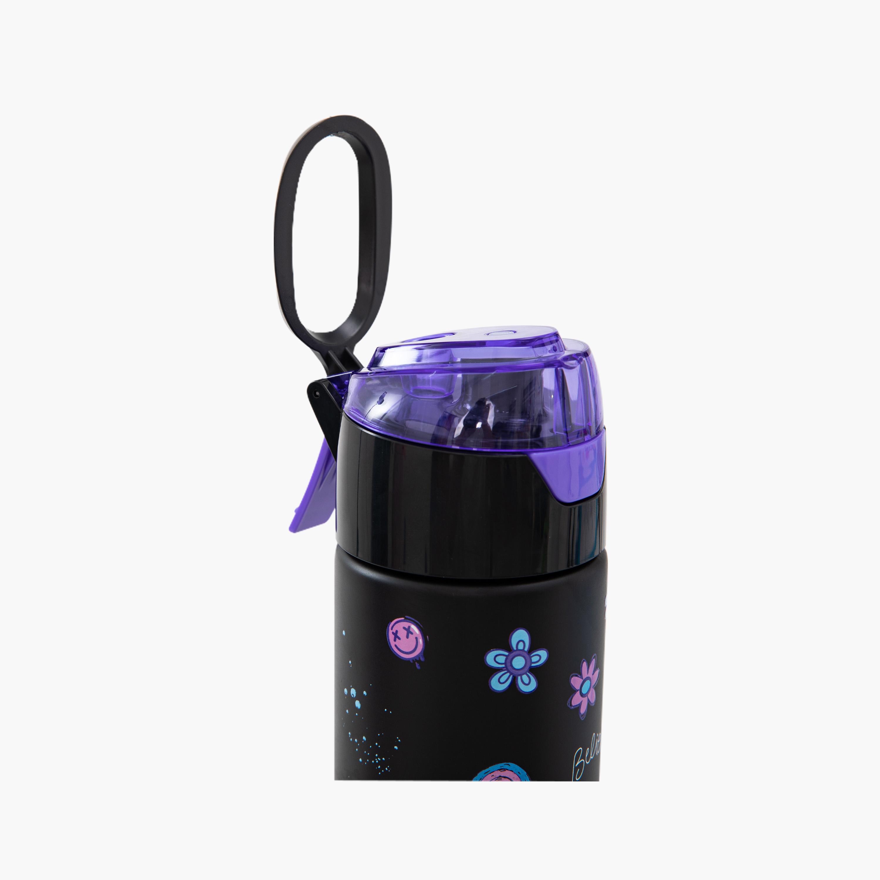 Eazy Kids Insulated Stainless Steel Water Bottle with Spray- 640 ml - Black-school-waterbottles-image-12