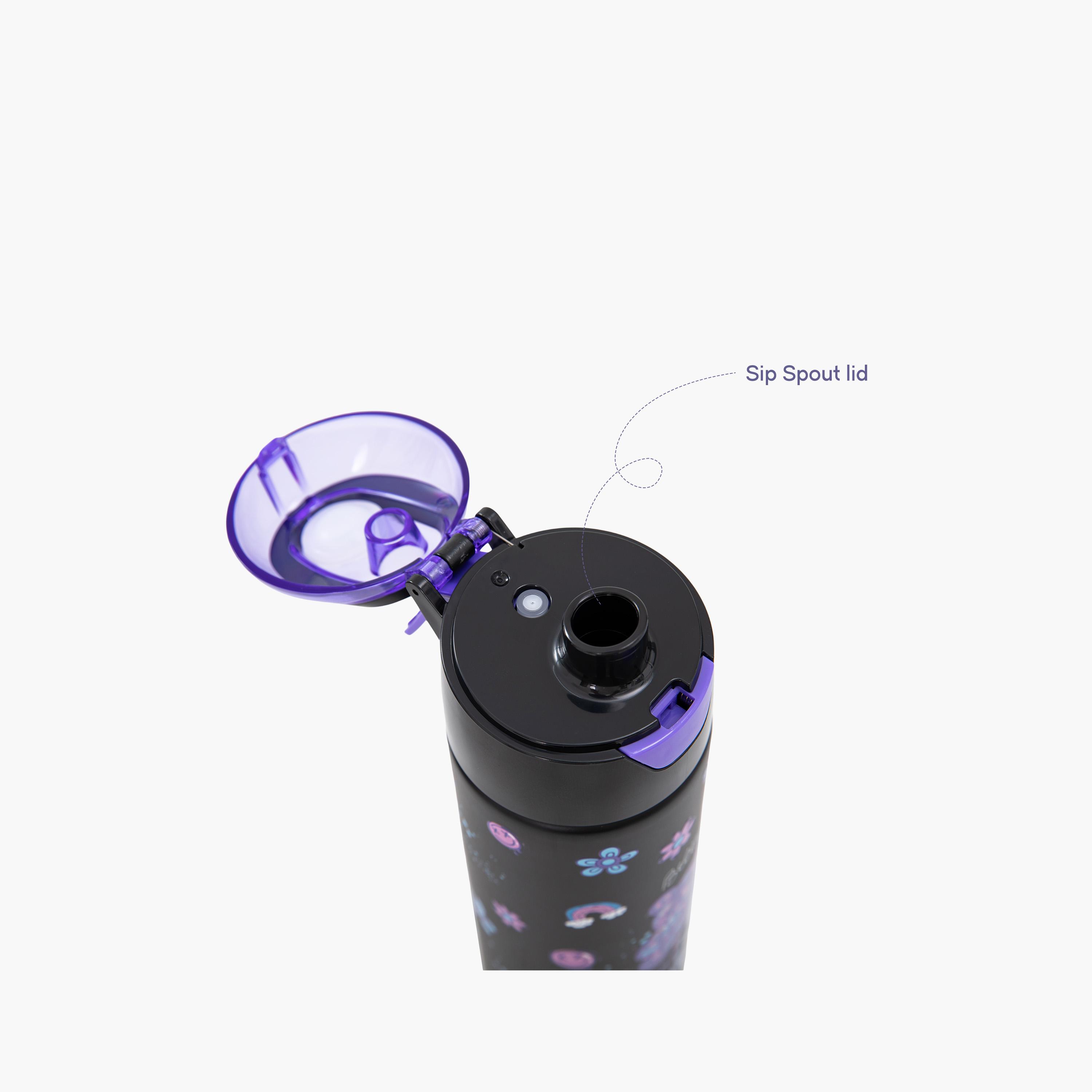Eazy Kids Insulated Stainless Steel Water Bottle with Spray- 640 ml - Black-school-waterbottles-image-8
