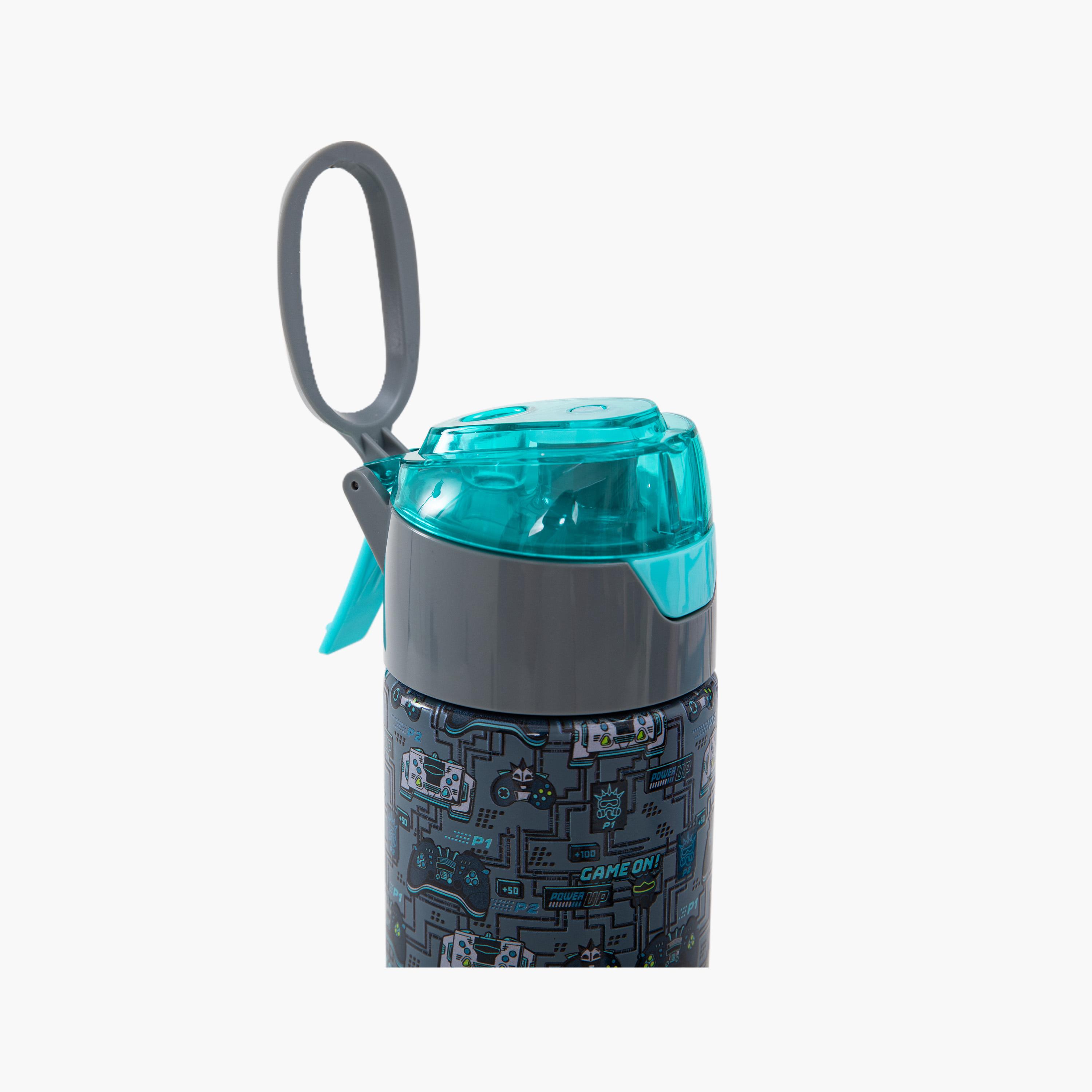 Eazy Kids Insulated Stainless Steel Water Bottle with Spray- 640 ml - Grey-school-waterbottles-image-12