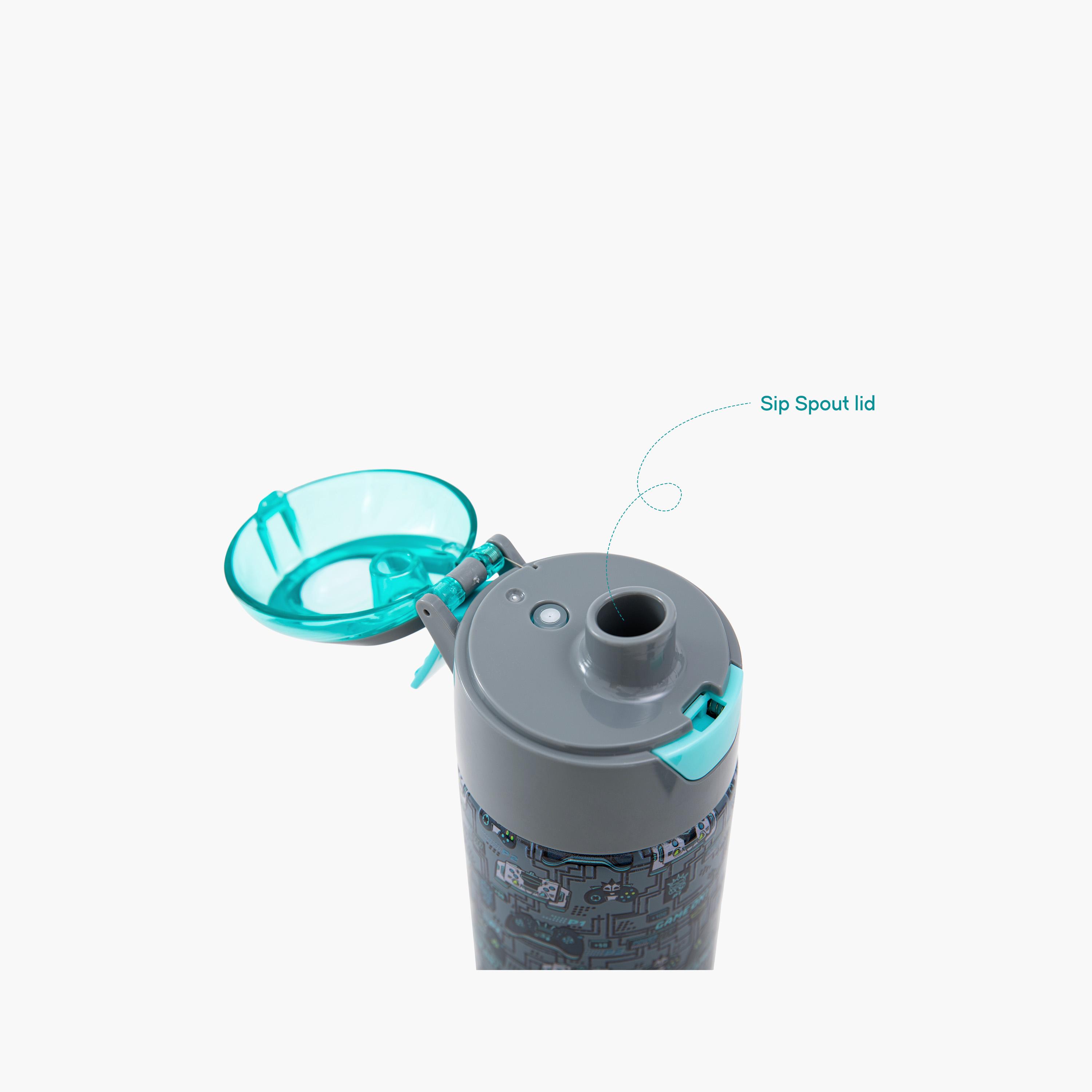 Eazy Kids Insulated Stainless Steel Water Bottle with Spray- 640 ml - Grey-school-waterbottles-image-8
