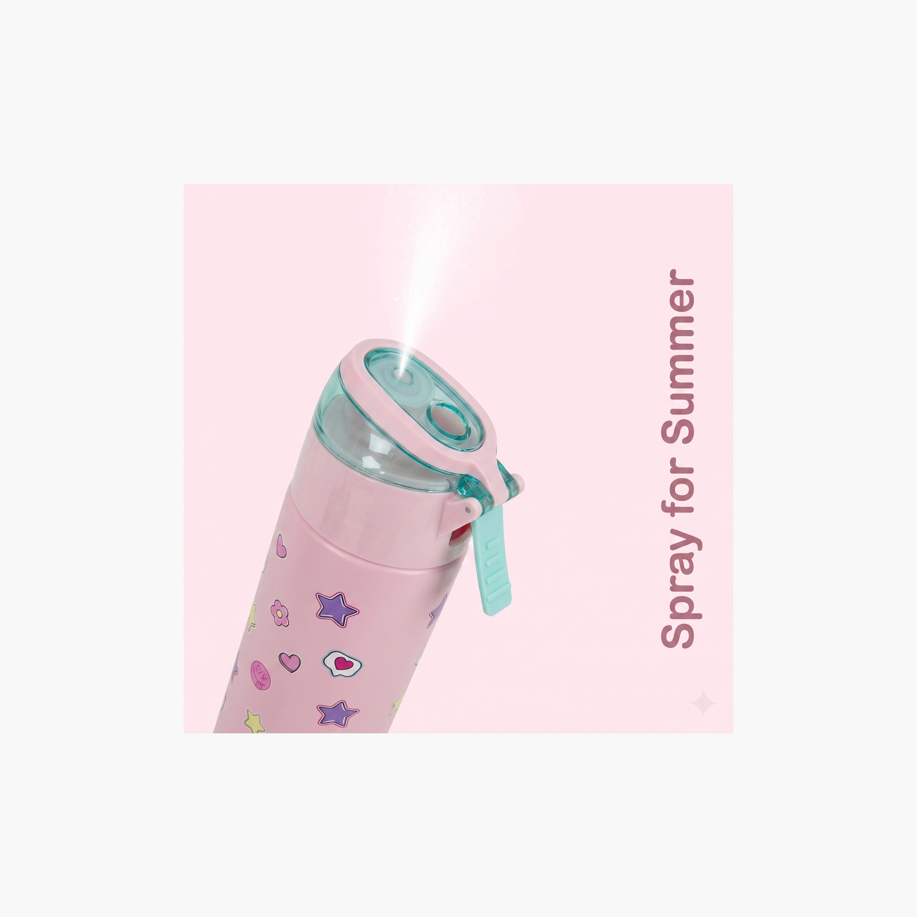 Eazy Kids Insulated Stainless Steel Water Bottle with Spray- 640 ml - Pink-school-waterbottles-image-10