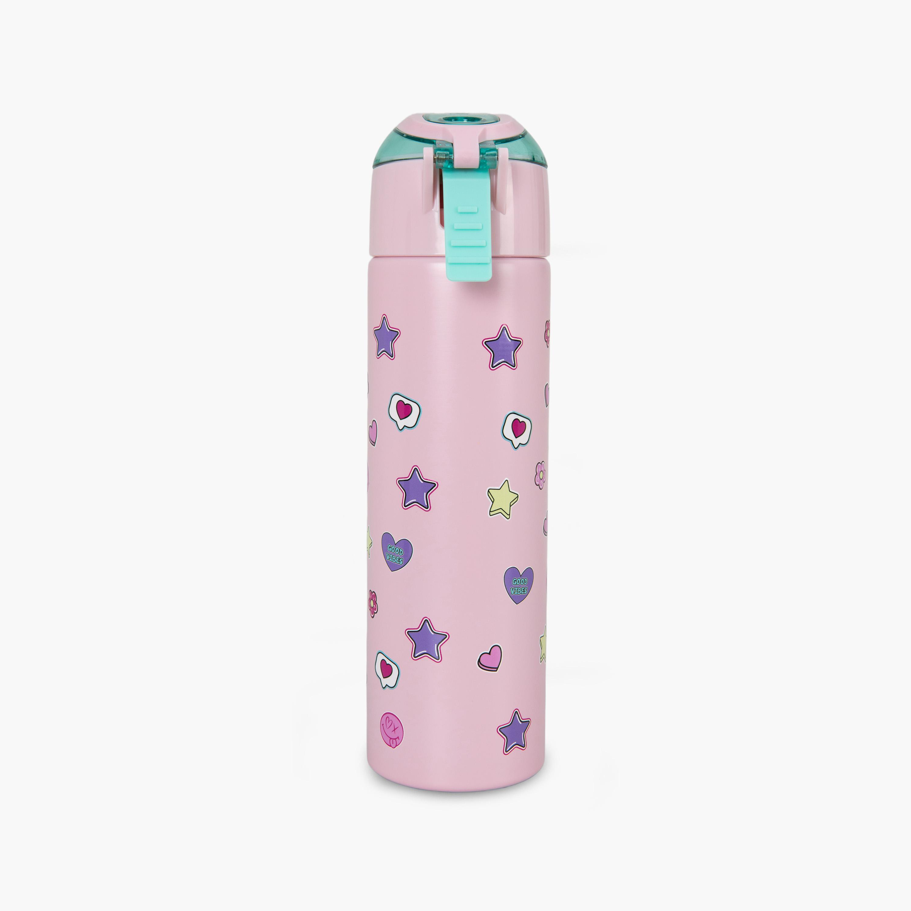 Eazy Kids Insulated Stainless Steel Water Bottle with Spray- 640 ml - Pink-school-waterbottles-image-2