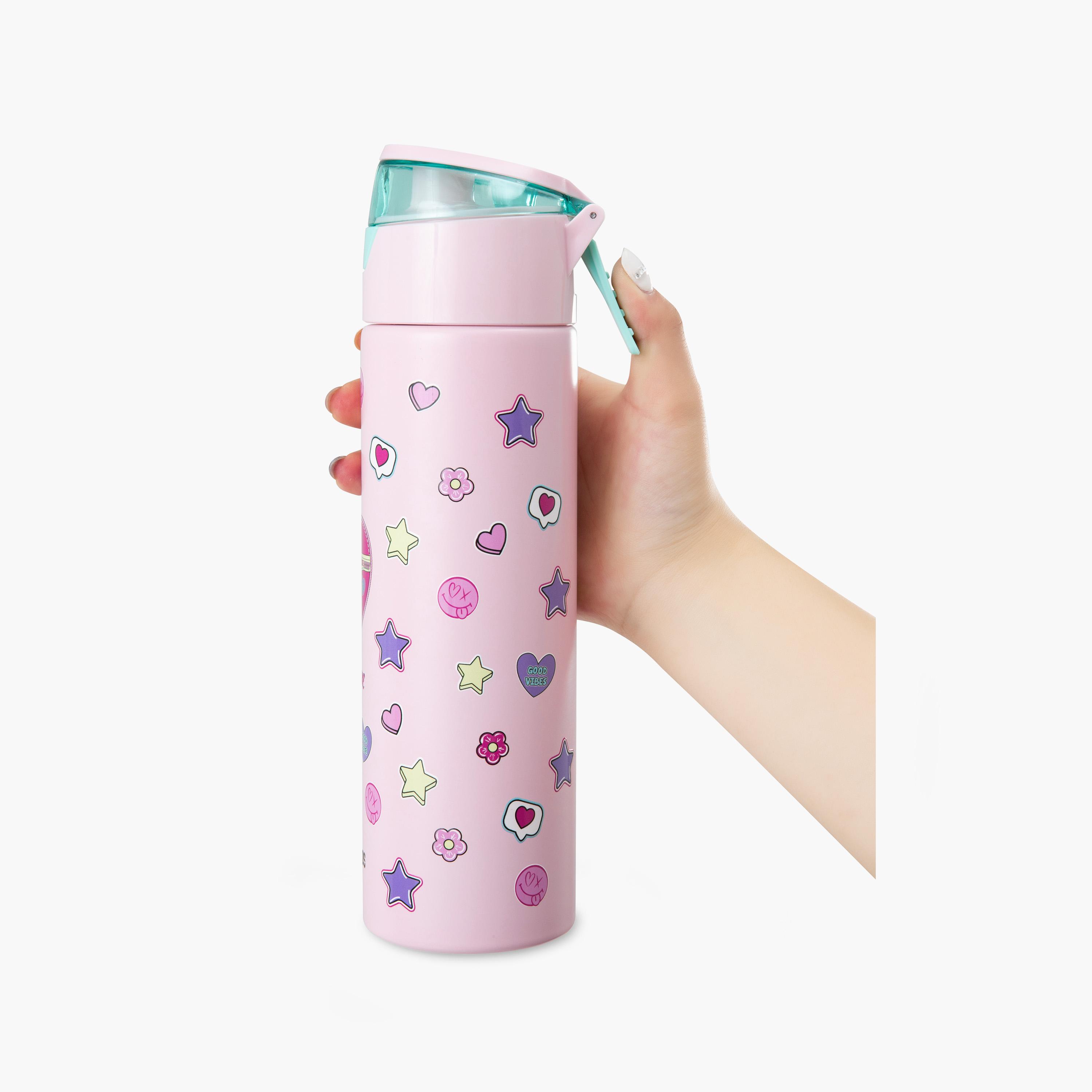 Eazy Kids Insulated Stainless Steel Water Bottle with Spray- 640 ml - Pink-school-waterbottles-image-8
