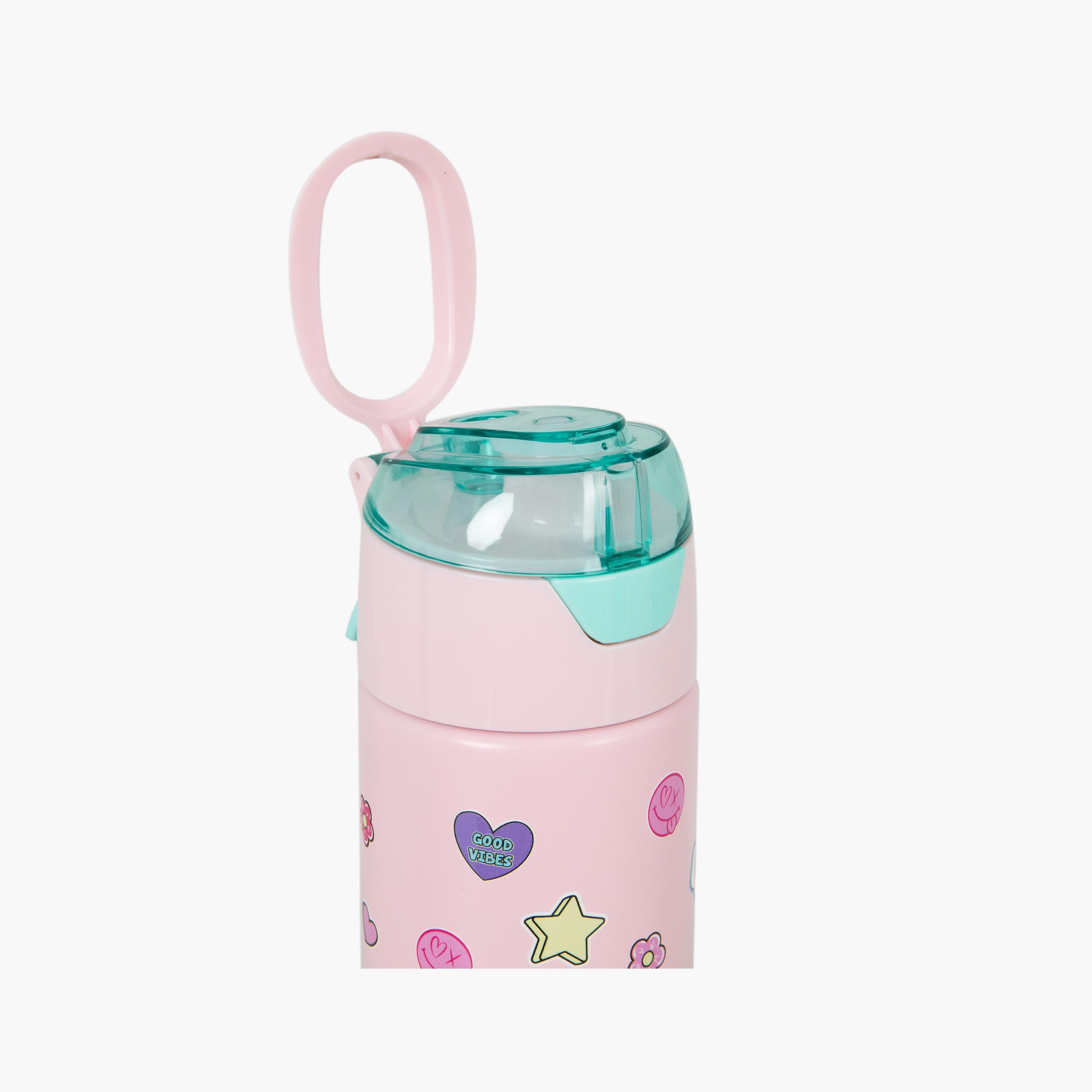 Eazy Kids Insulated Stainless Steel Water Bottle with Spray- 640 ml - Pink-school-waterbottles-image-9